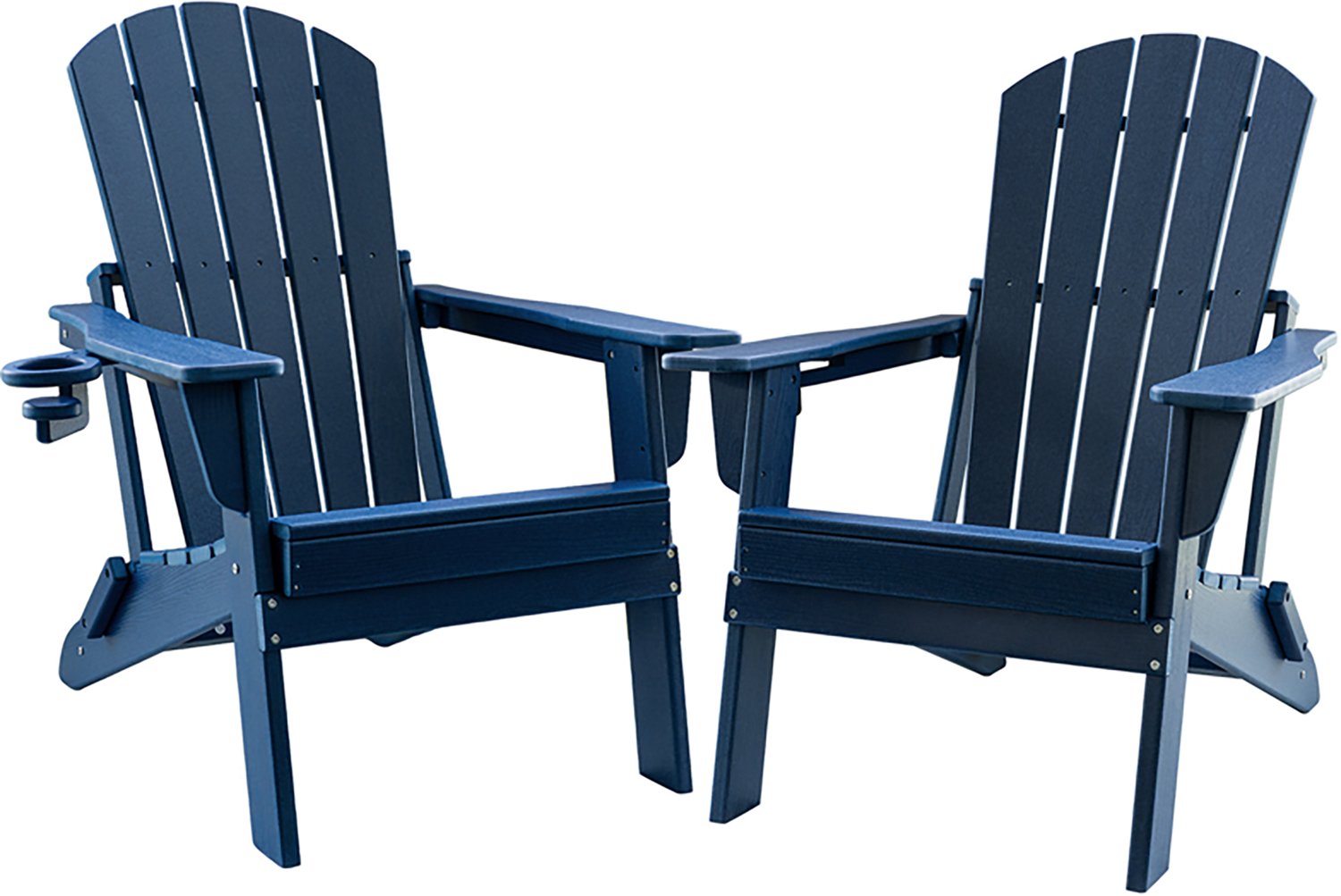 Upland HDPE Folding Adirondack Chair with Cup Holder- 2 pack - view number 2