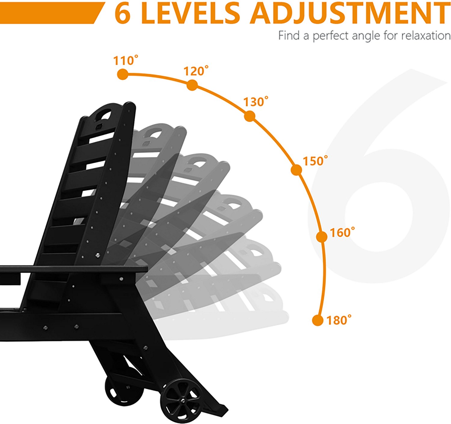 Upland Lounge Chair Outdoor with 6-Position Adjustable Back - view number 2