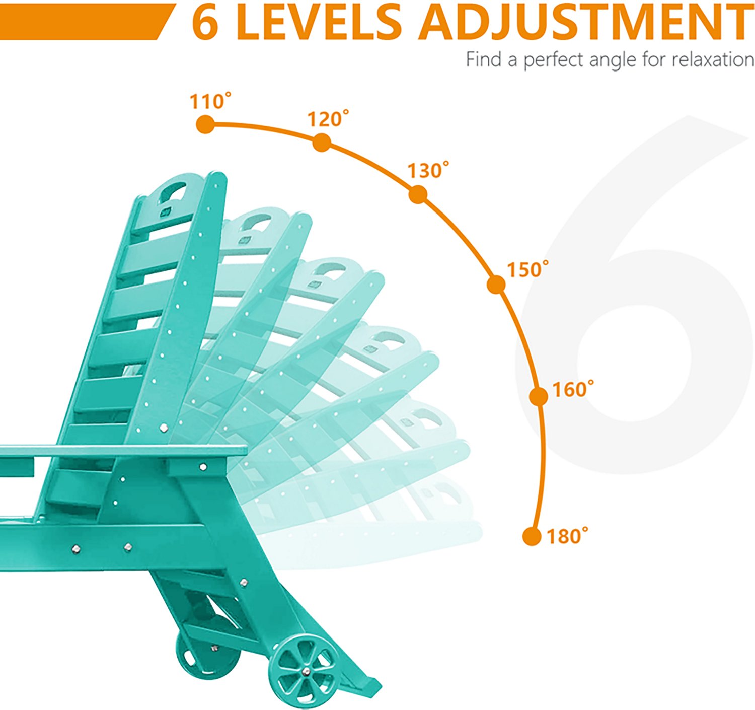 Upland Lounge Chair Outdoor with 6-Position Adjustable Back- 2 pack - view number 2