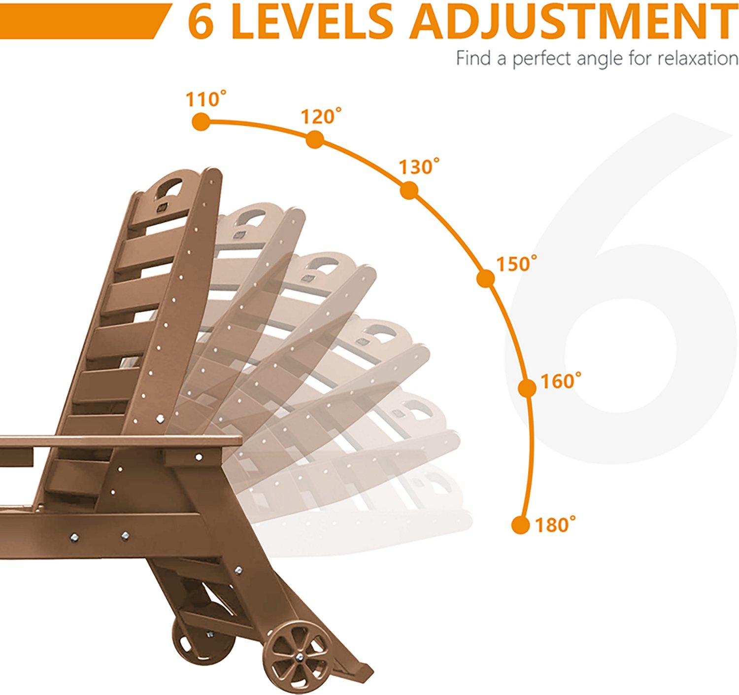 Upland Lounge Chair Outdoor with 6-Position Adjustable Back- 2 pack - view number 3