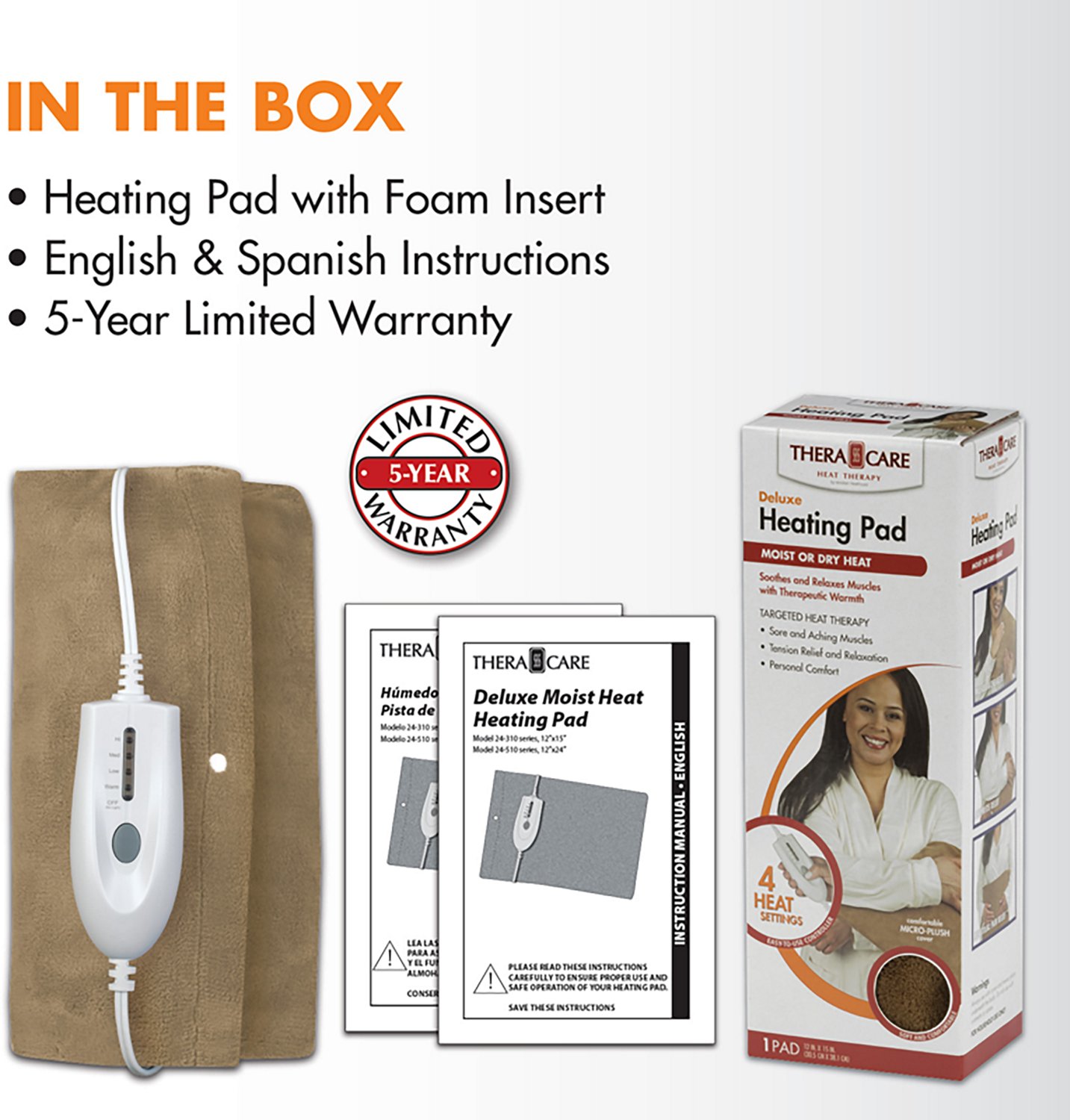 TheraCare Deluxe Moist/Dry Heating Pad - view number 5