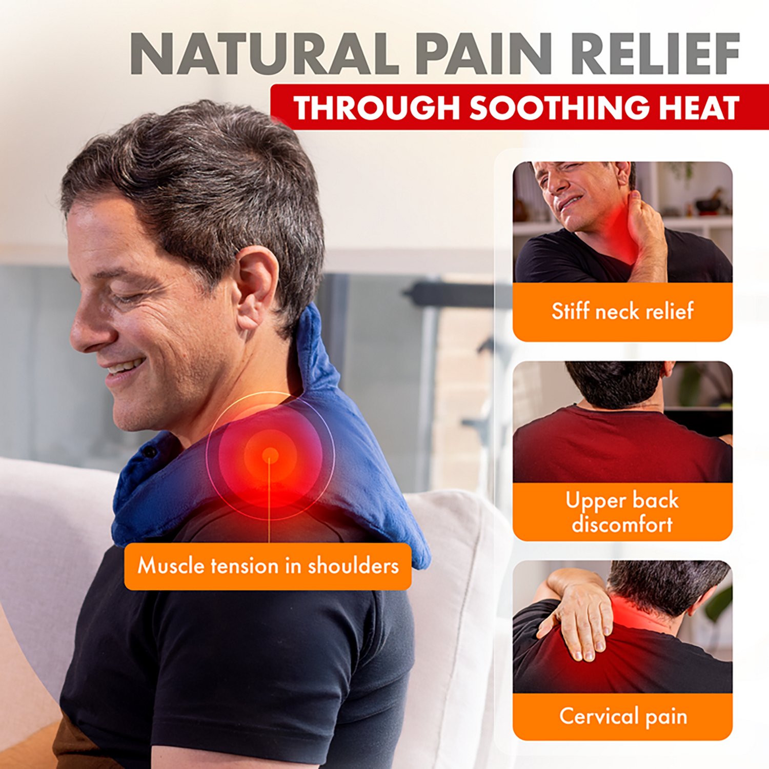TheraCare Deluxe Heating Pad Wrap for Shoulder, Neck and Back