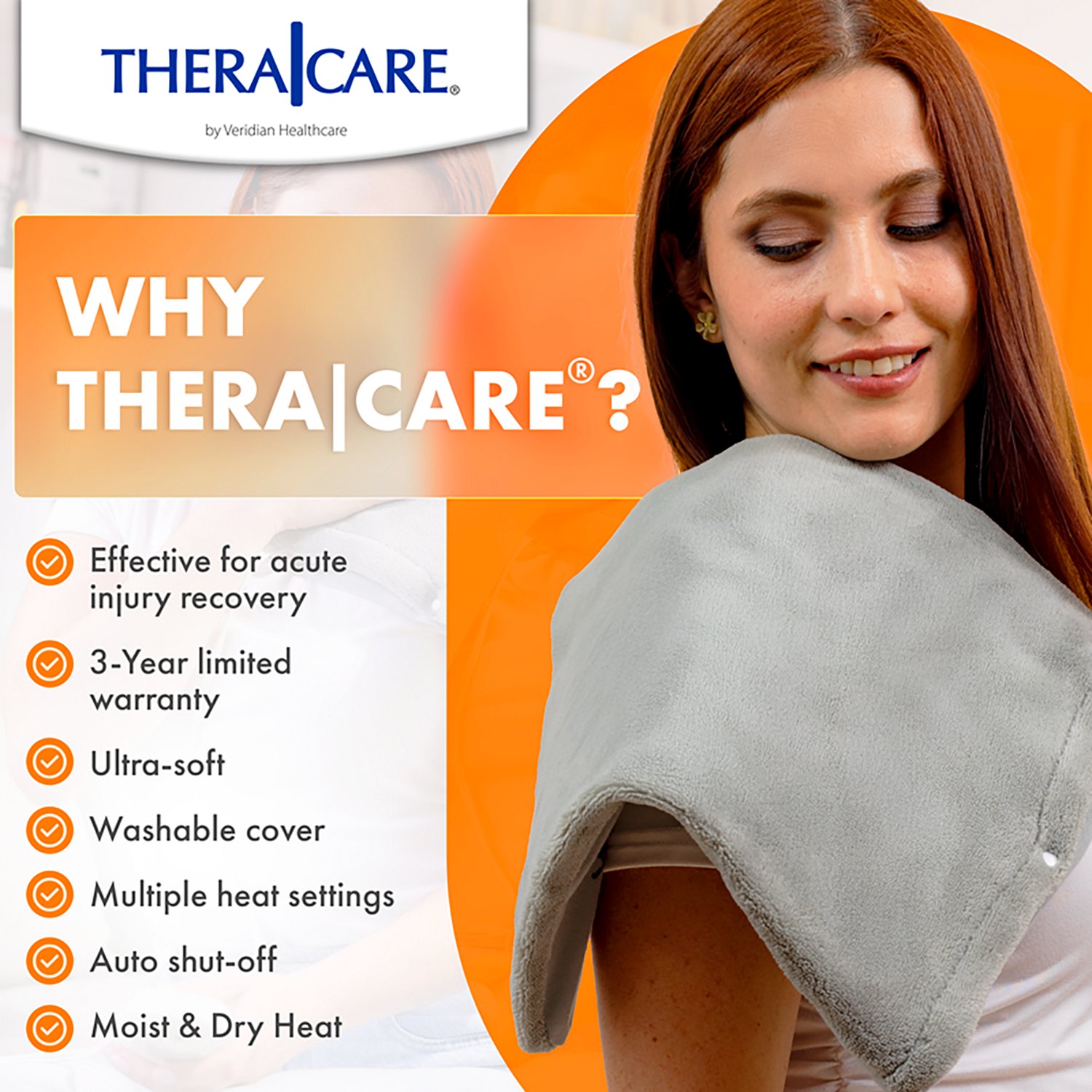 TheraCare Deluxe Heating Pad with LCD Controller - view number 4