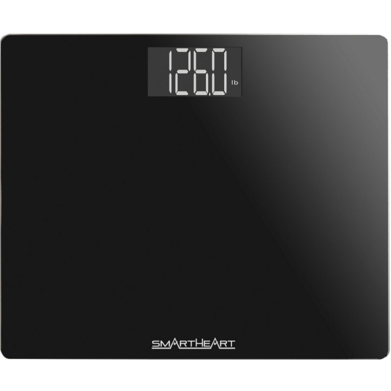 Wide Platform Digital Weight Scale, 551 lbs / 250 kg Capacity, Tempered Glass Auto-On