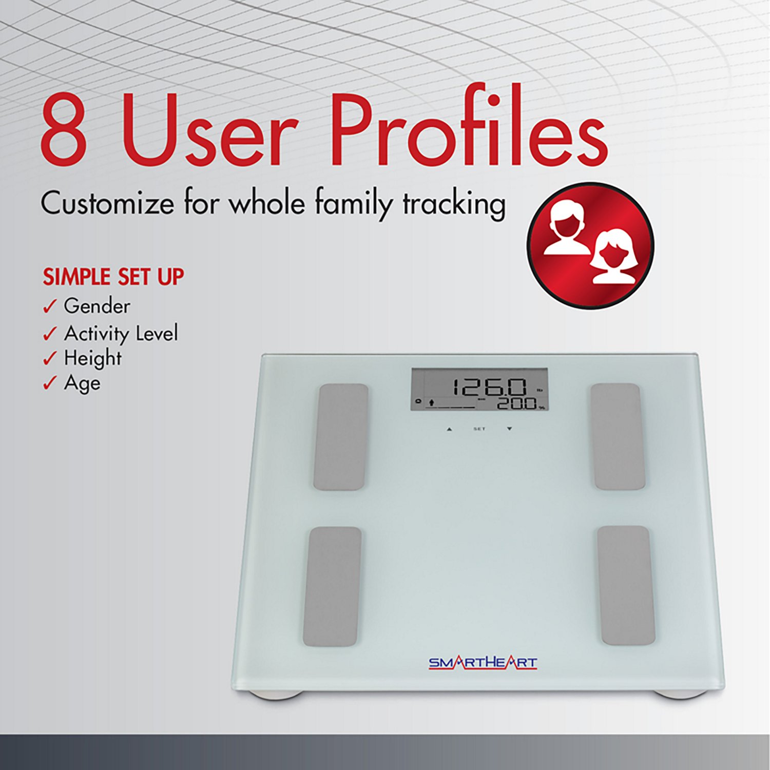SmartHeart Body Composition Digital Weight Scale - view number 4
