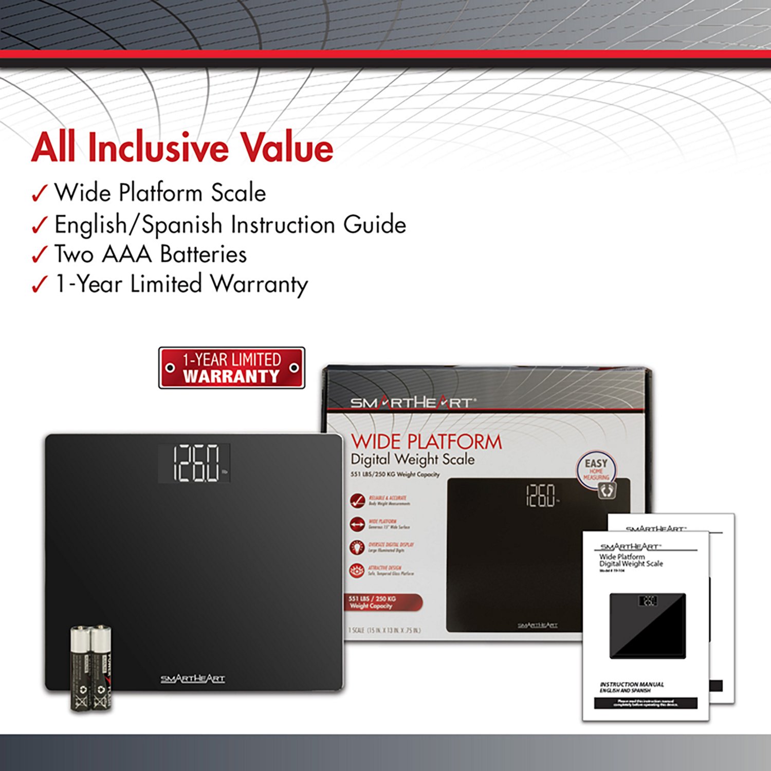 SmartHeart Wide Platform Digital Scale - view number 7