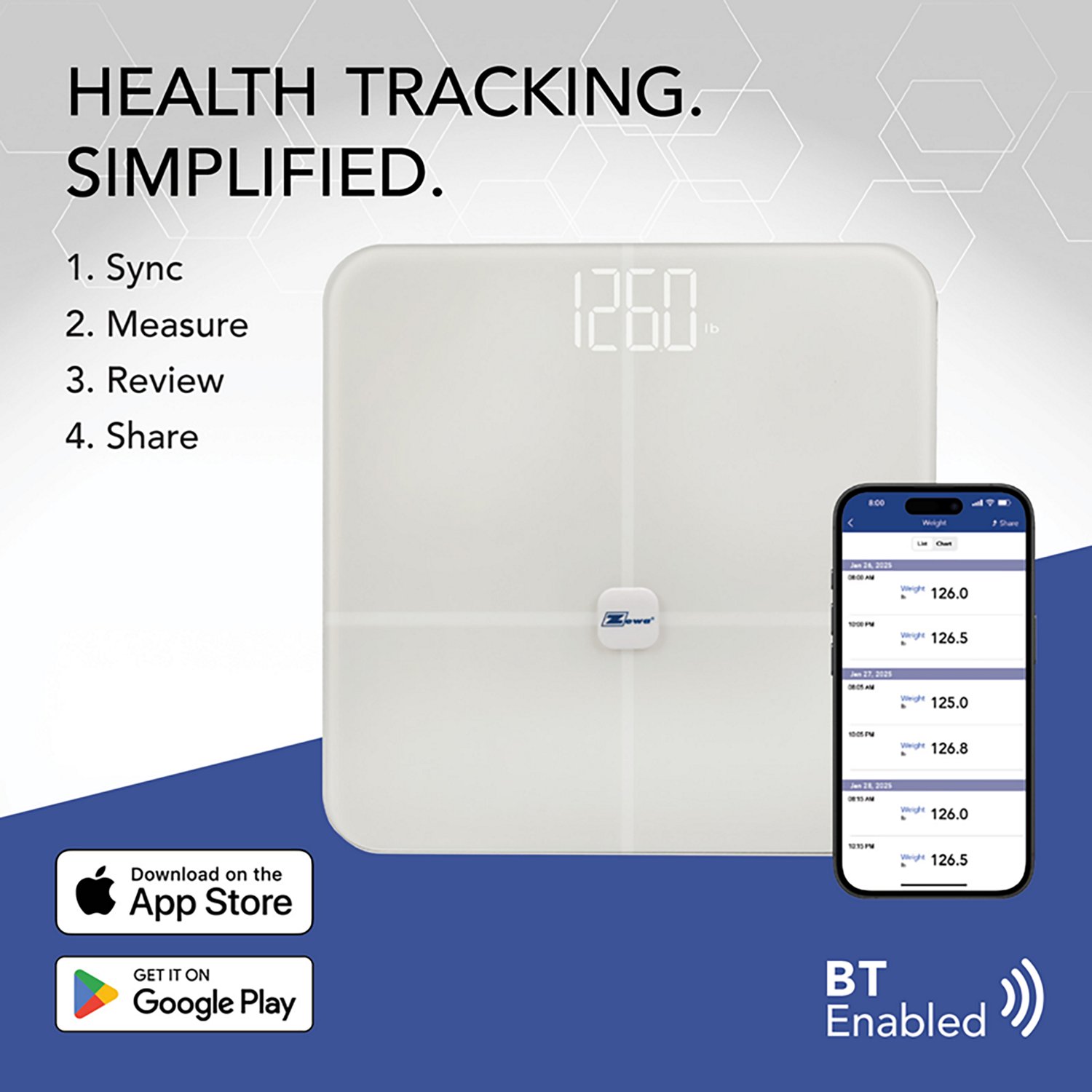 Zewa Wireless BMI Smart Scale - view number 2