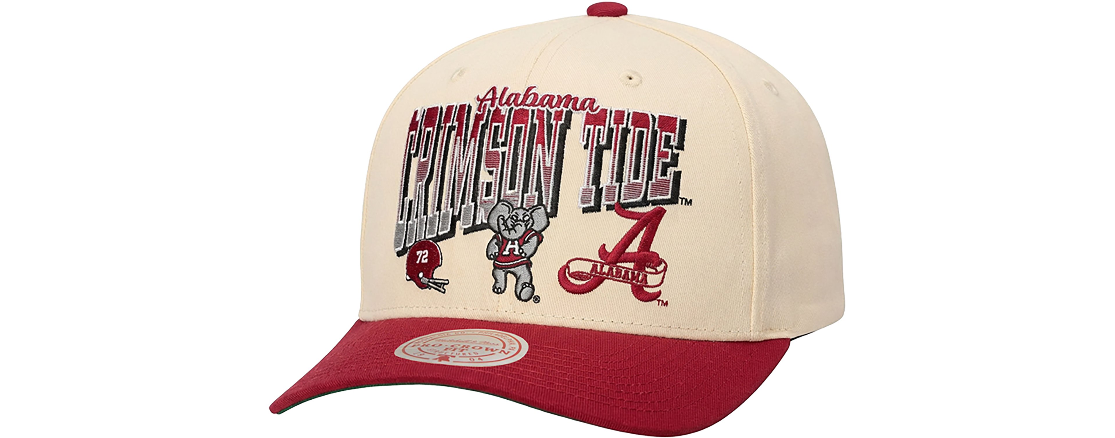 Mitchell & Ness University of Alabama Team Multi Logo Pro Crown Snapback Cap