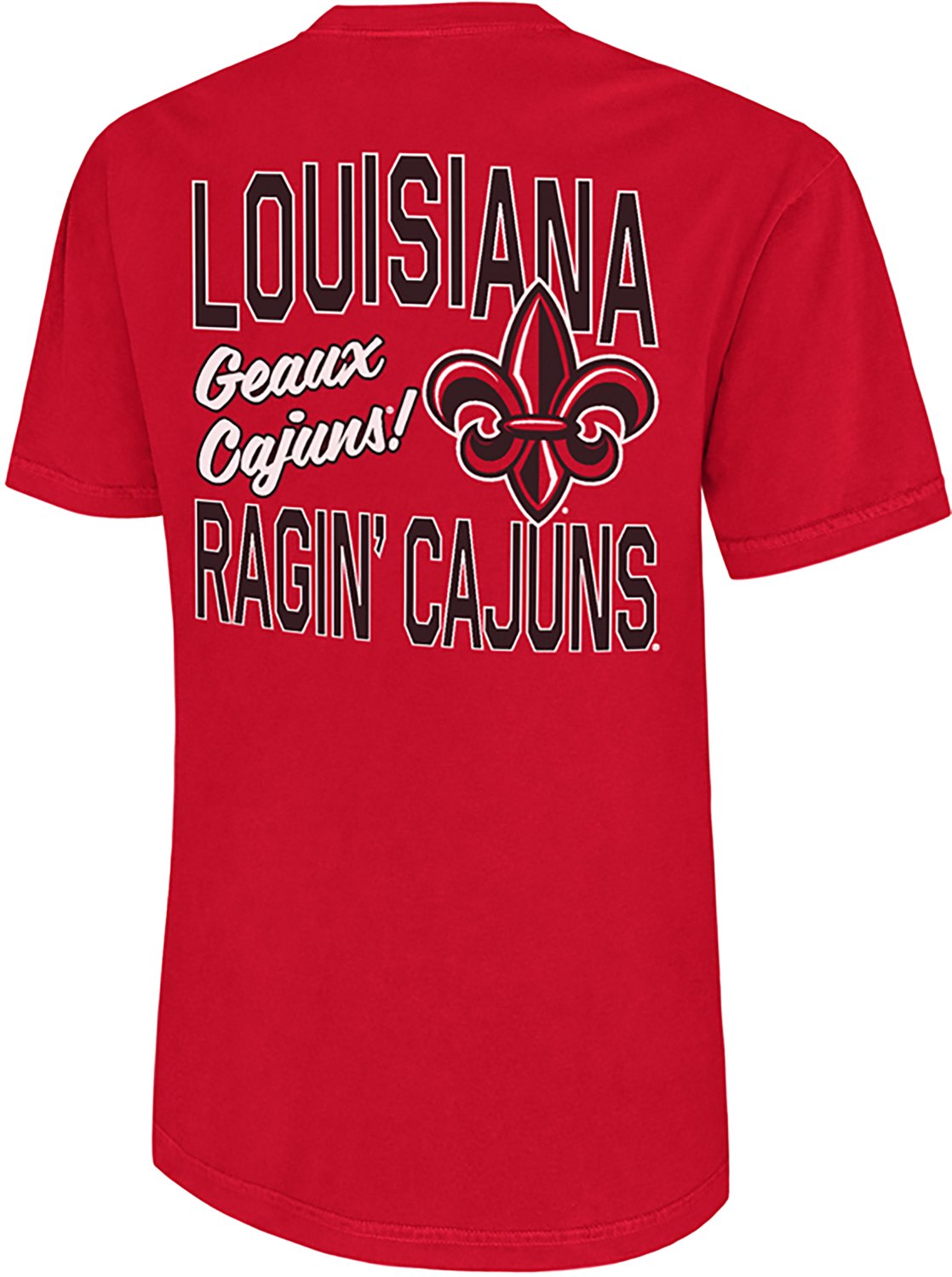 Comfort Colors Men's University of Louisiana at Lafayette Geaux Cajuns Primary Logo DS T-shirt - view number 3