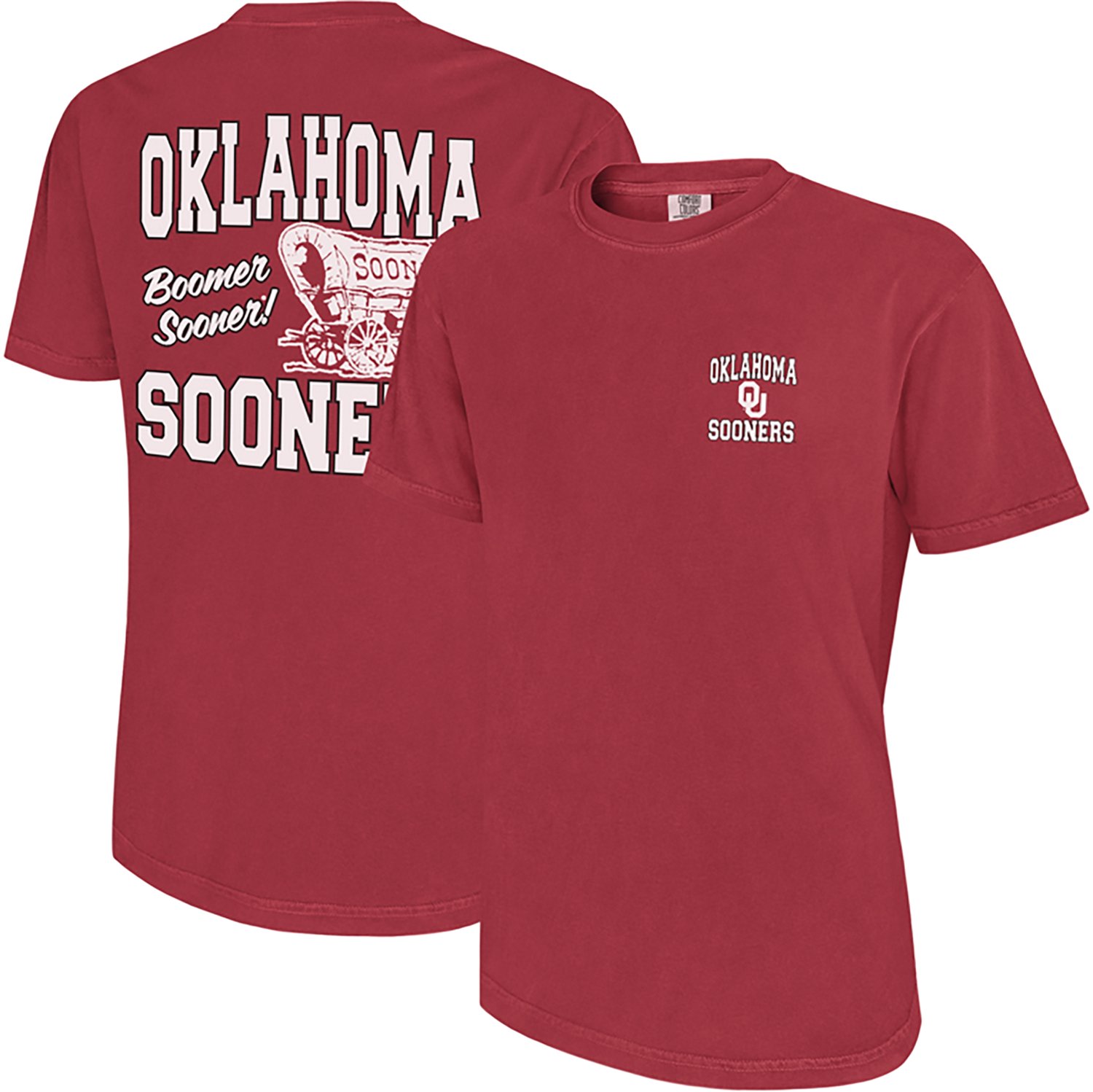 WILDCAT RETRO Men's University of Oklahoma Boomer Sooner Wagon Comfort Colors T-shirt