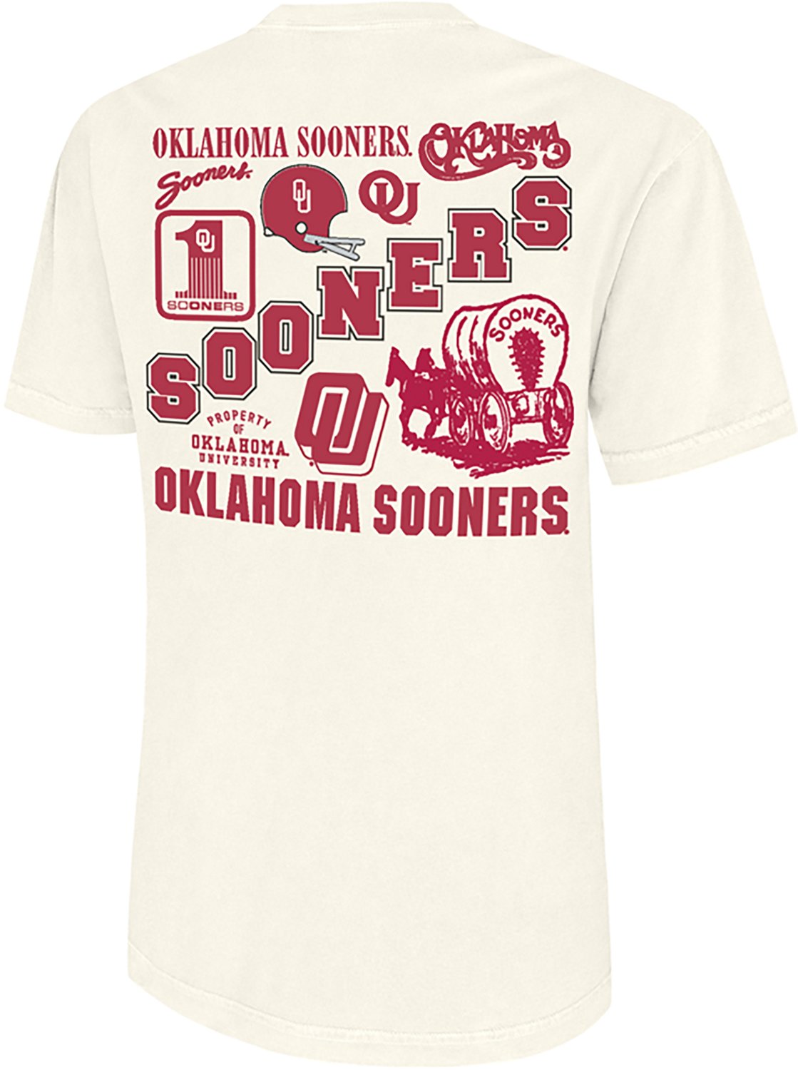 WILDCAT RETRO Men's University of Oklahoma Diagonal Sooners Comfort Colors T-shirt - view number 3