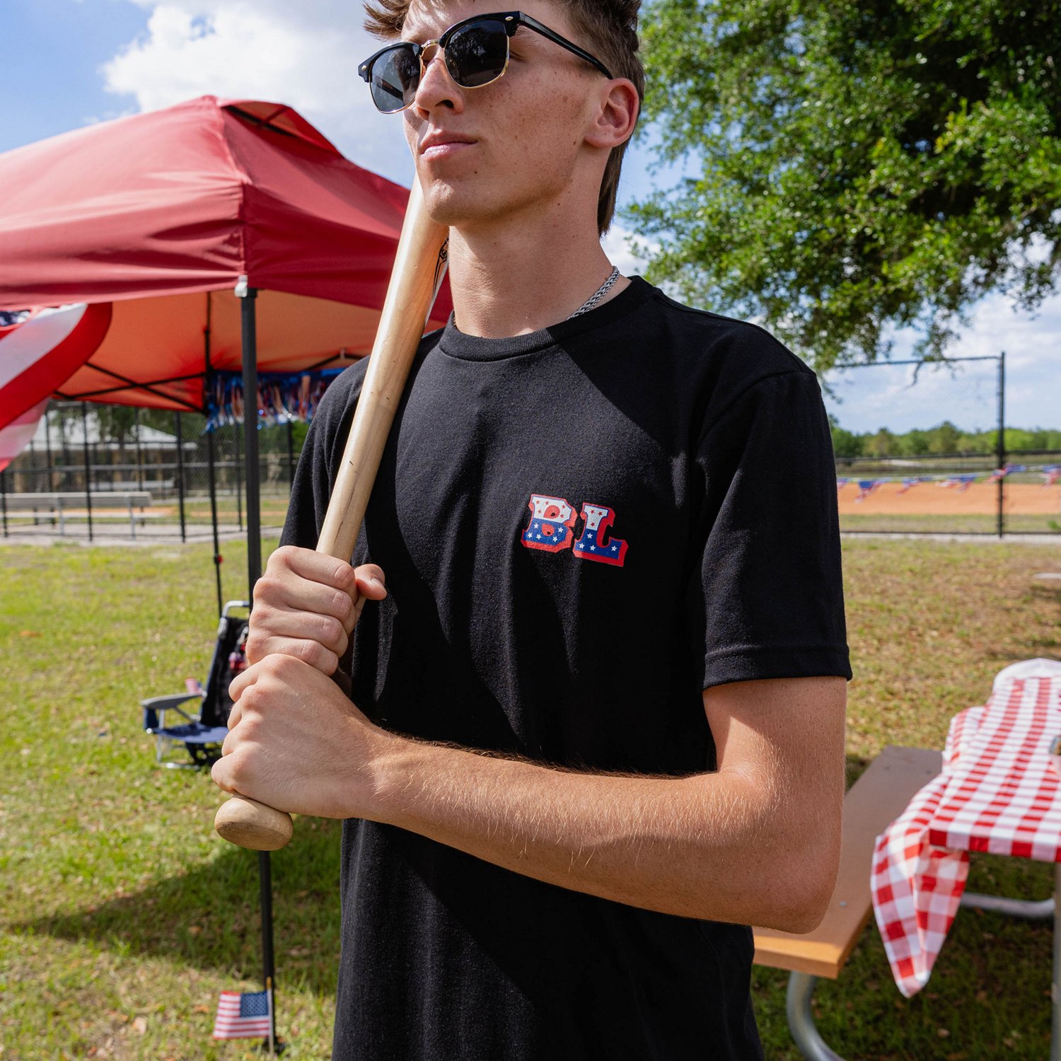 Baseball Lifestyle 101 Men's Patriot Pitch T-shirt - view number 4