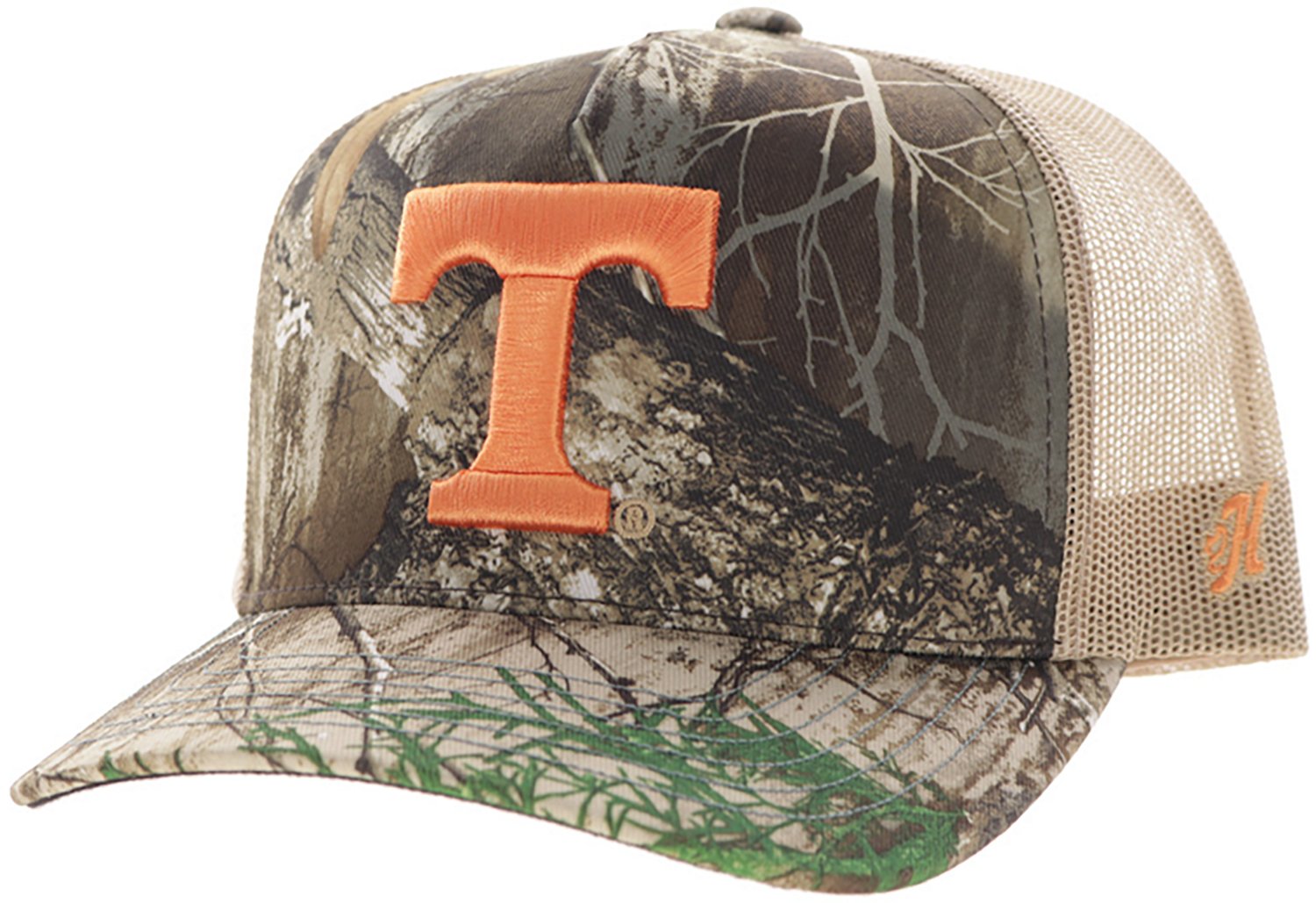 Hooey University of Tennessee Primary Logo Camo 5 Panel Trucker Hat