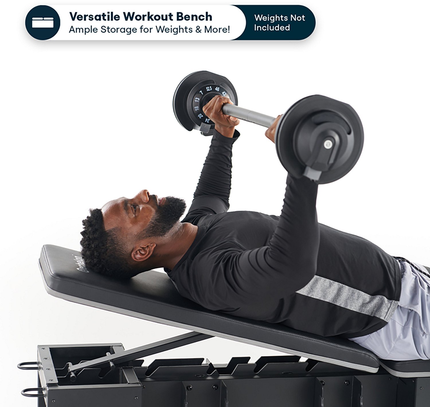 Echelon Adjustable Weight Bench with 6-Position Backrest & Dumbbell Storage - view number 5