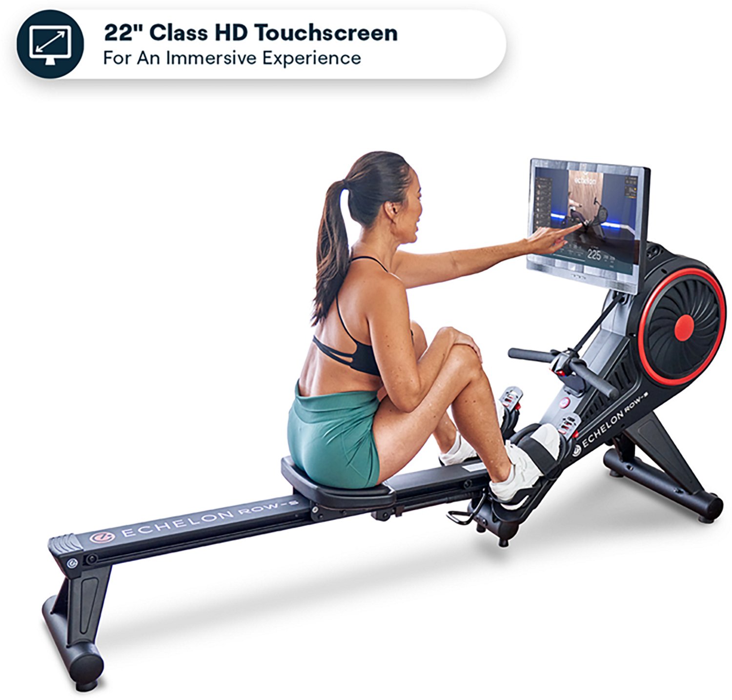 Echelon Row-S Indoor Rowing Machine with 22" class Rotating HD Touchscreen and Magnetic Resistance - view number 4