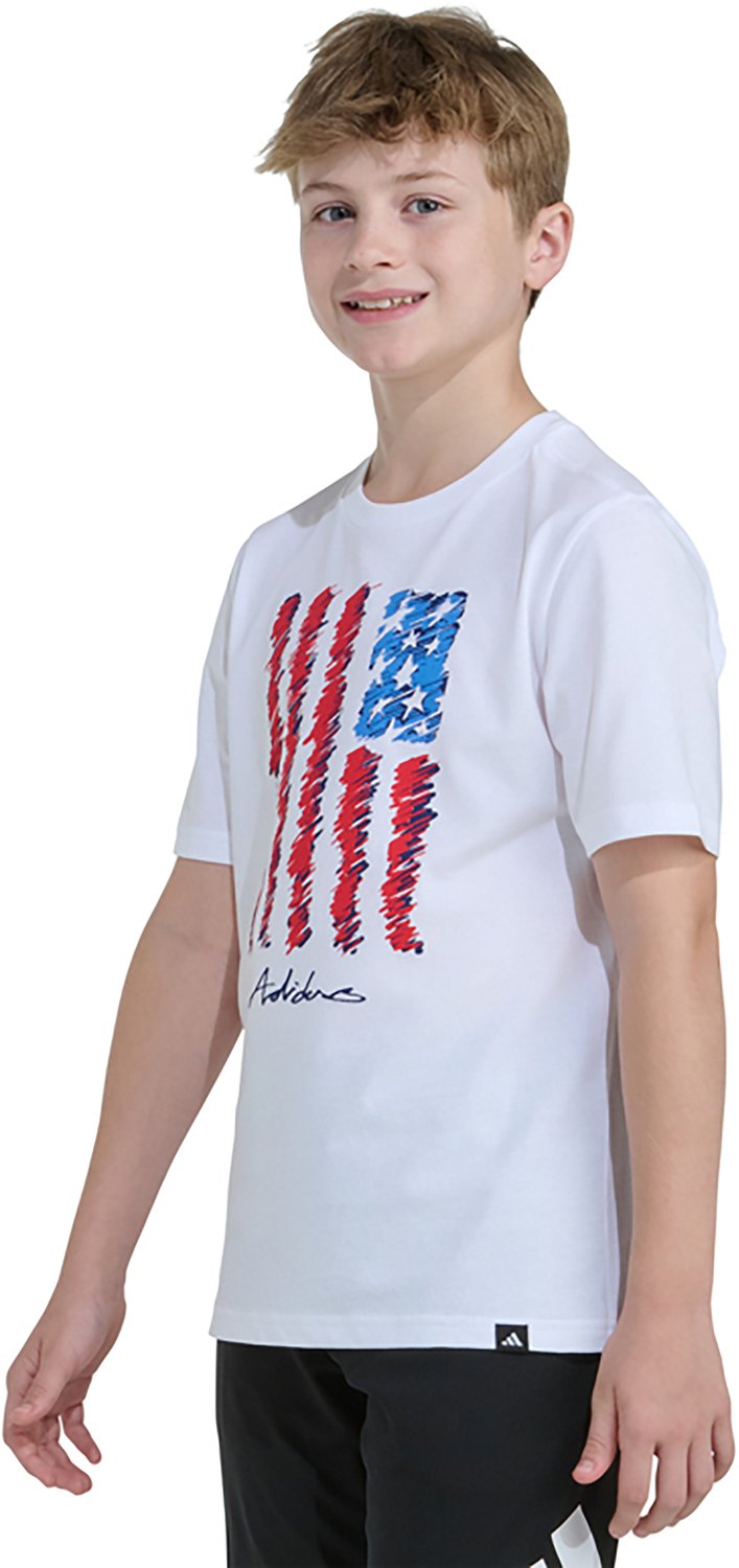 adidas Boys' USA Flag Short Sleeve T-shirt - view number 3