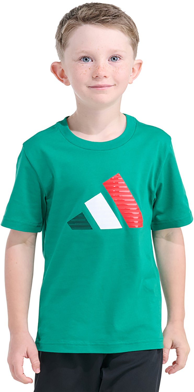 adidas Boys' Nations 3-Bar Logo Short Sleeve T-shirt