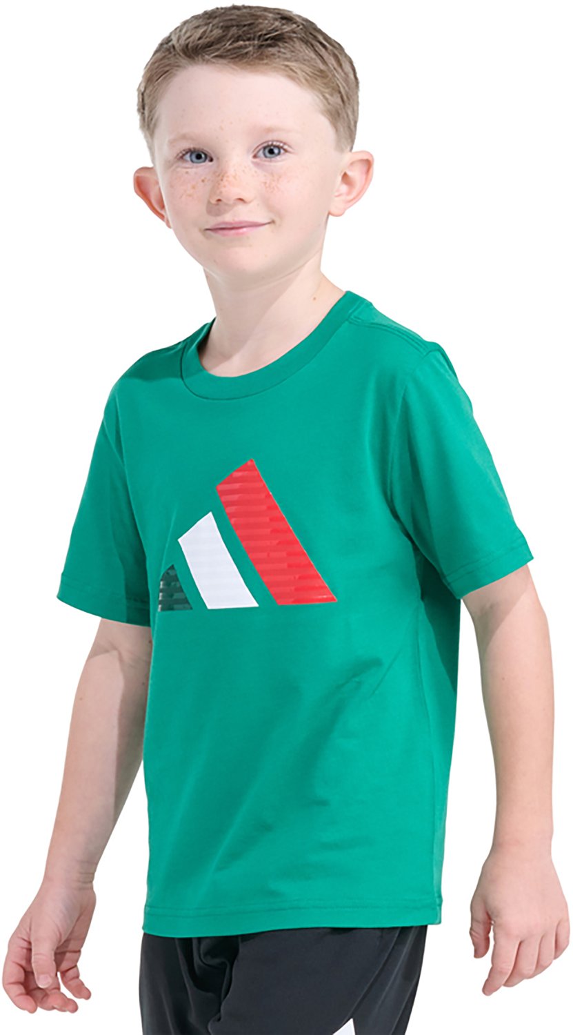 adidas Boys' Nations 3-Bar Logo Short Sleeve T-shirt