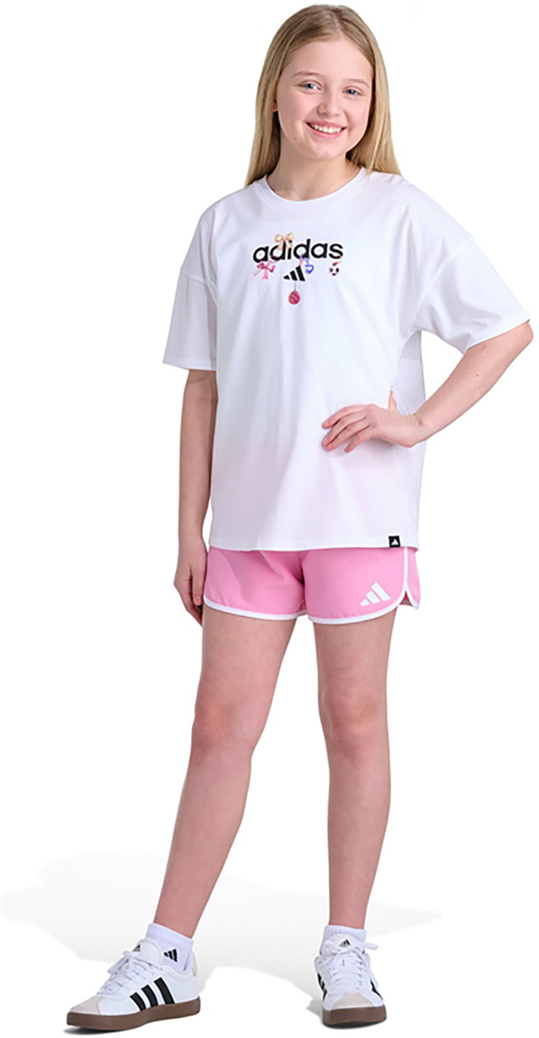 adidas Girls' Woven Pacer Shorts - view number 4