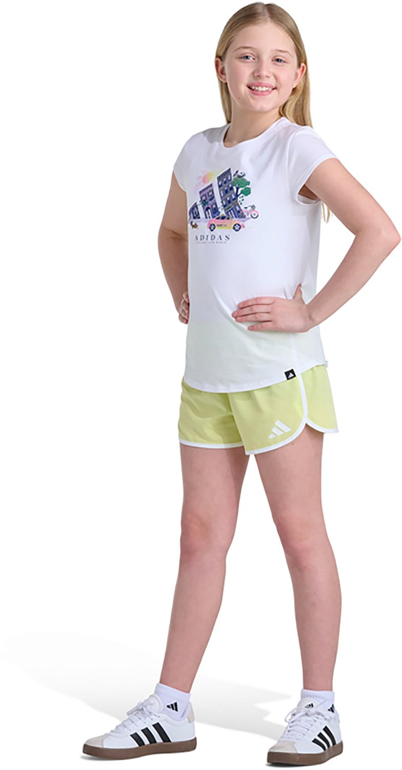 adidas Girls' Woven Pacer Shorts - view number 4