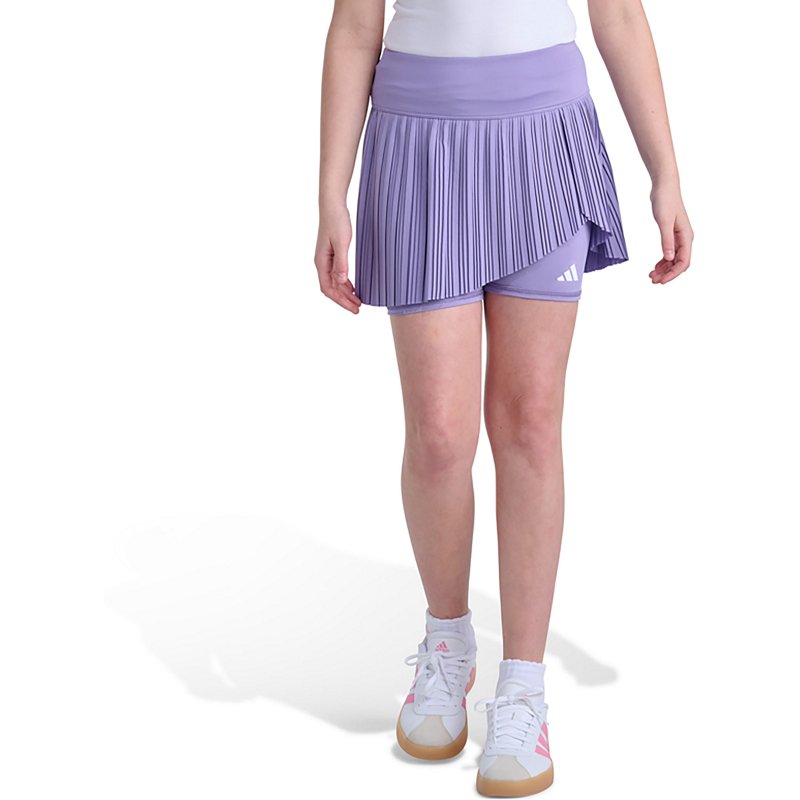 adidas Girls' Woven Pleated Skort, Medium, Magic Lilac