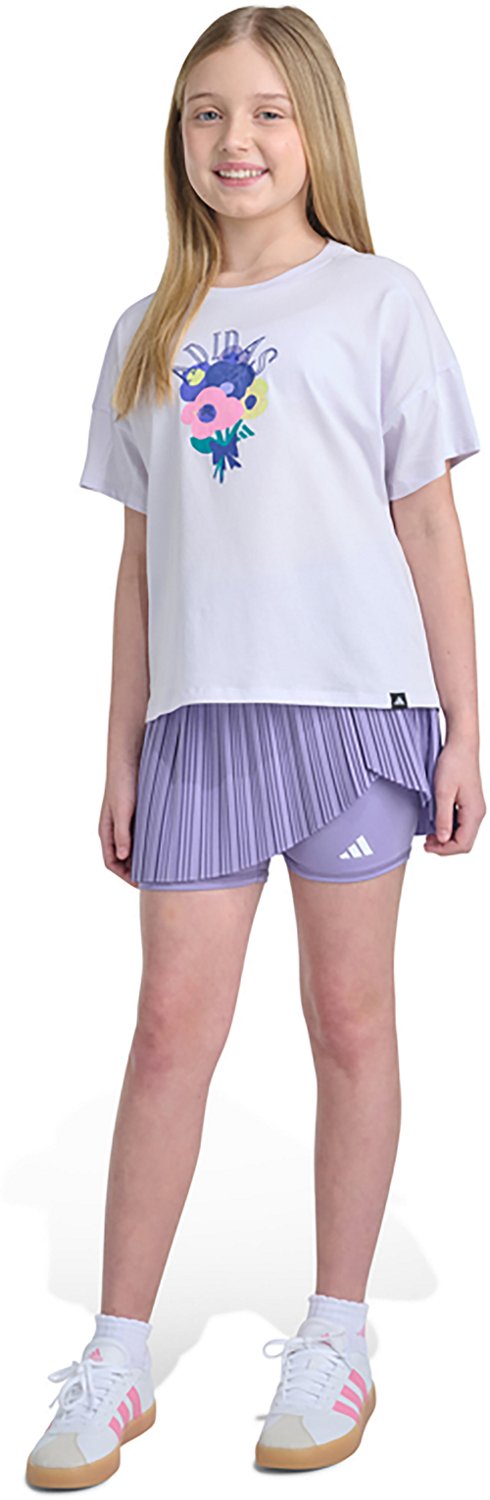 adidas Girls' Woven Pleated Skort - view number 4