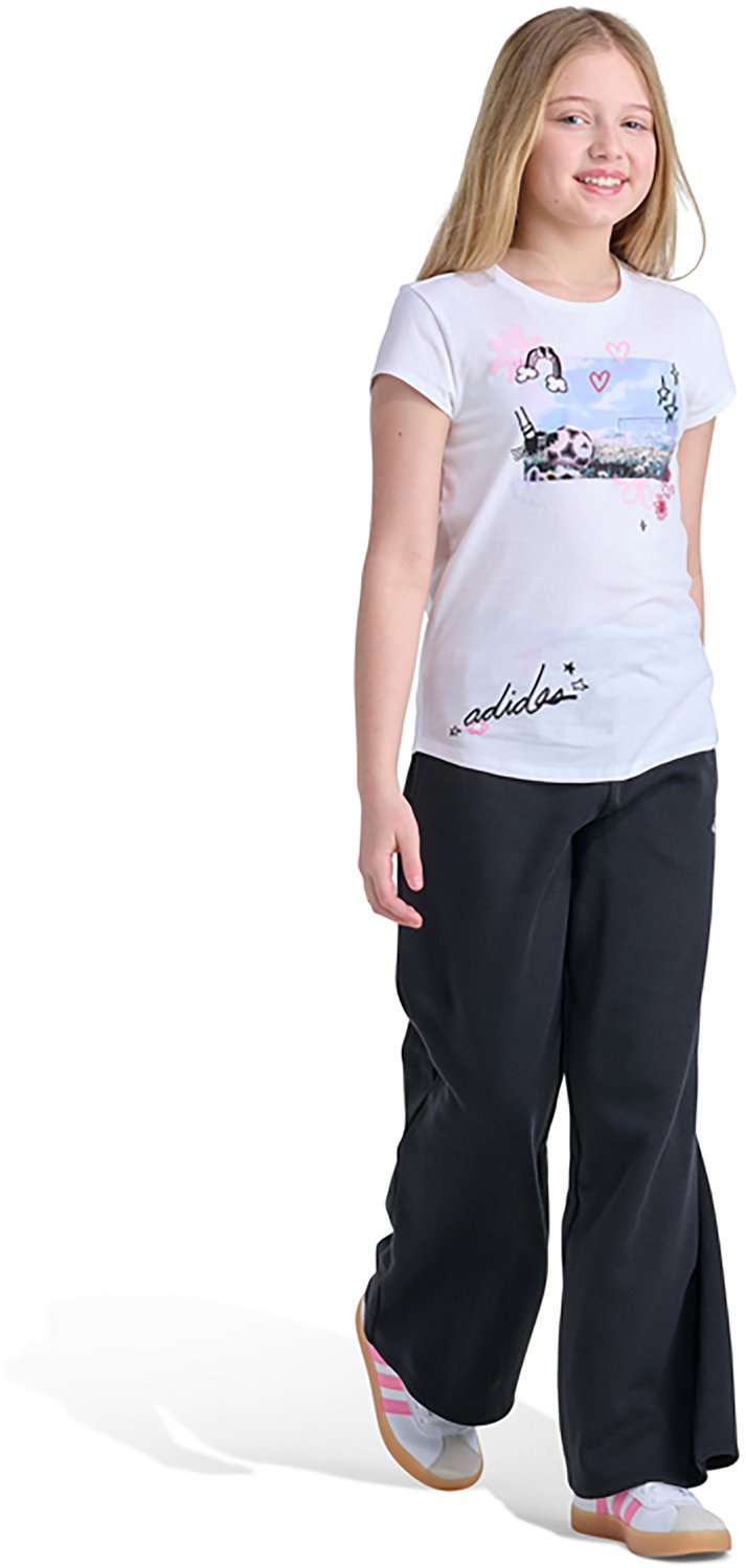 adidas Girls'  Cap Sleeve Cotton Short Sleeve T-shirt - view number 4
