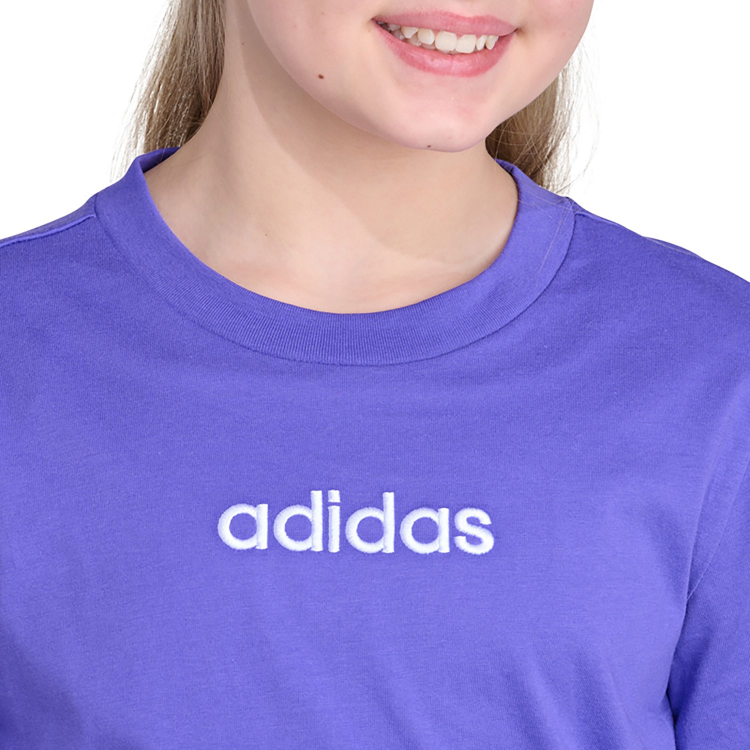 adidas Girls' Embroidered Short Sleeve T-shirt - view number 3