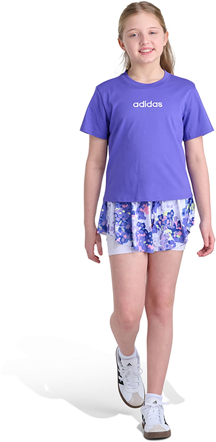 adidas Girls' Embroidered Short Sleeve T-shirt - view number 4