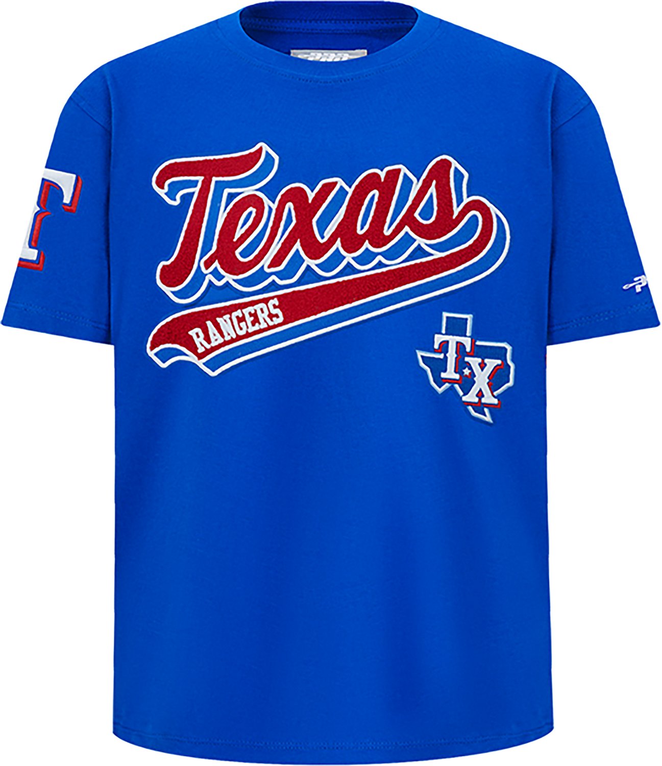 Pro Standard Boys' Texas Rangers Script Tail Baseball Graphic T-shirt