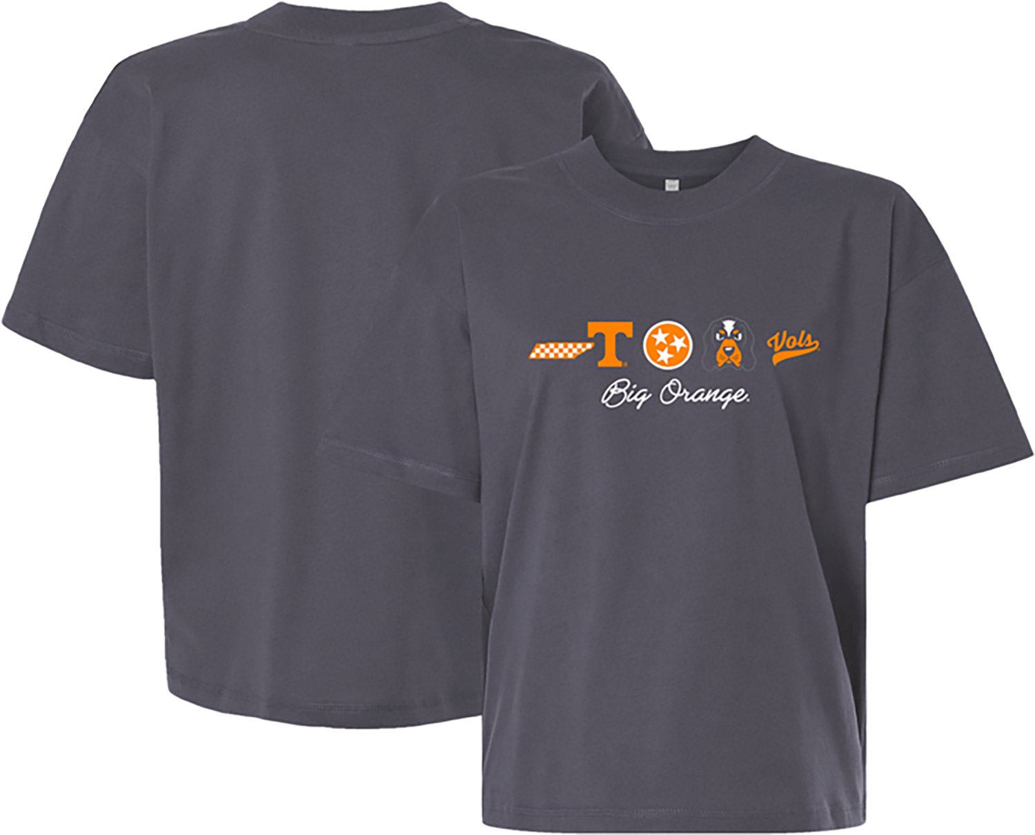 Image One Women's University of Tennessee Detailed Campus Elements Oversized Crew T-shirt