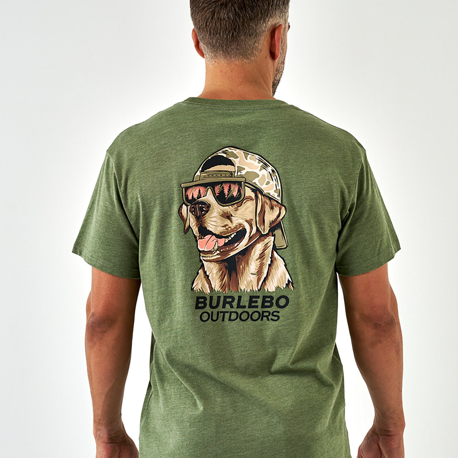 BURLEBO Men's Mallard Camo Dog Graphic T-shirt - view number 2