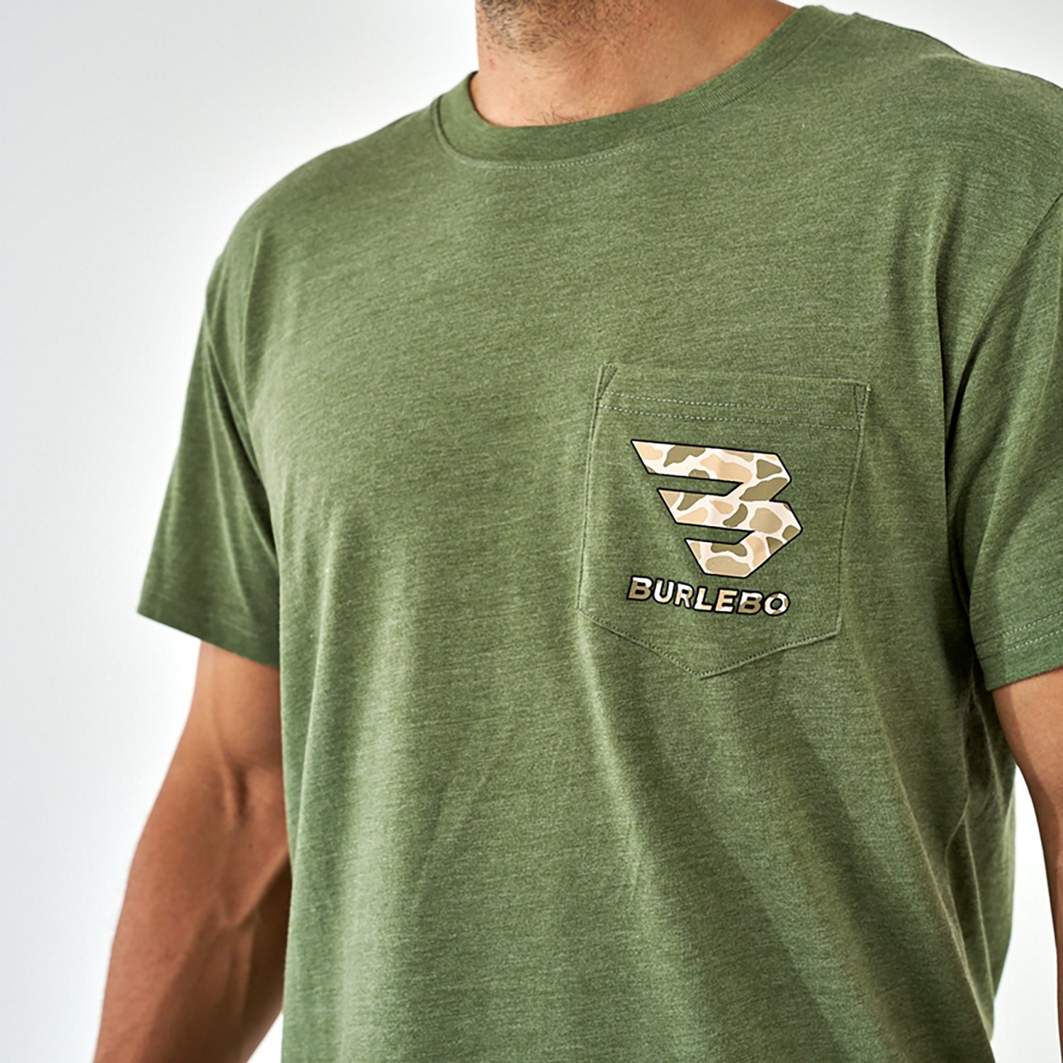 BURLEBO Men's Mallard Camo Dog Graphic T-shirt - view number 3