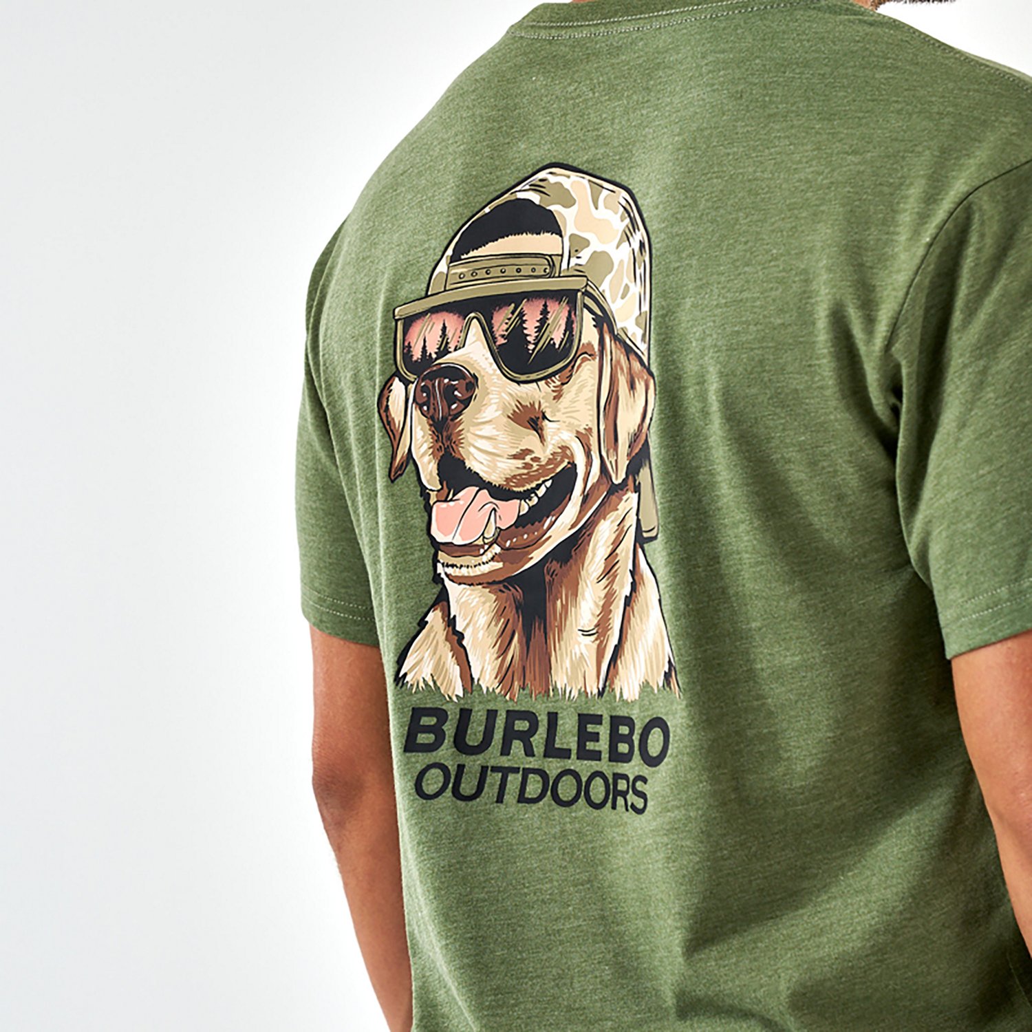 BURLEBO Men's Mallard Camo Dog Graphic T-shirt - view number 4