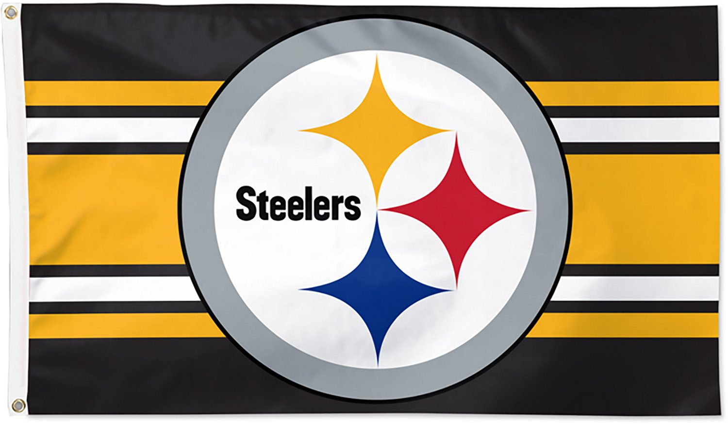 WinCraft Pittsburgh Steelers Horizontal Stripes 3x5 Deluxe Flag