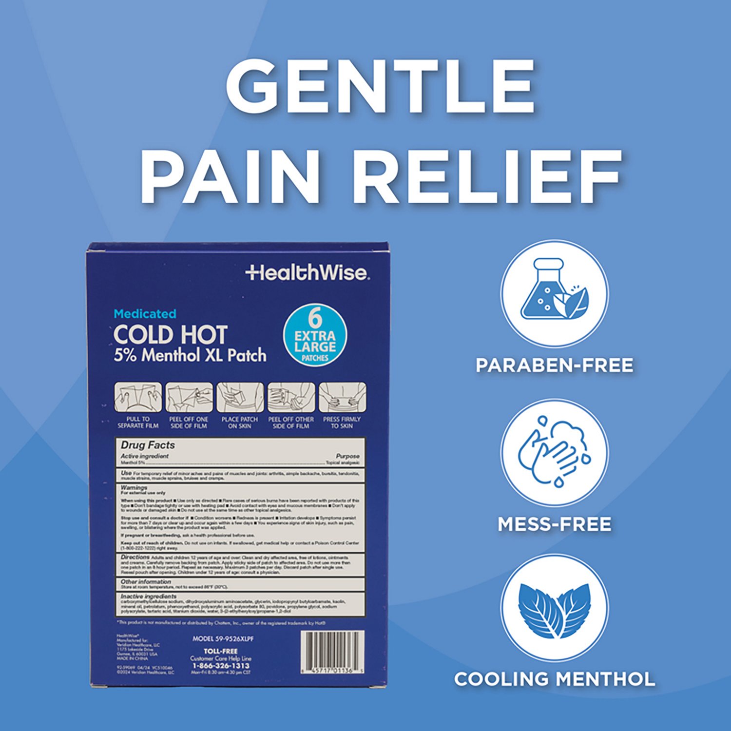 HealthWise Cold Hot Medicated XL Patch 6ct - view number 2