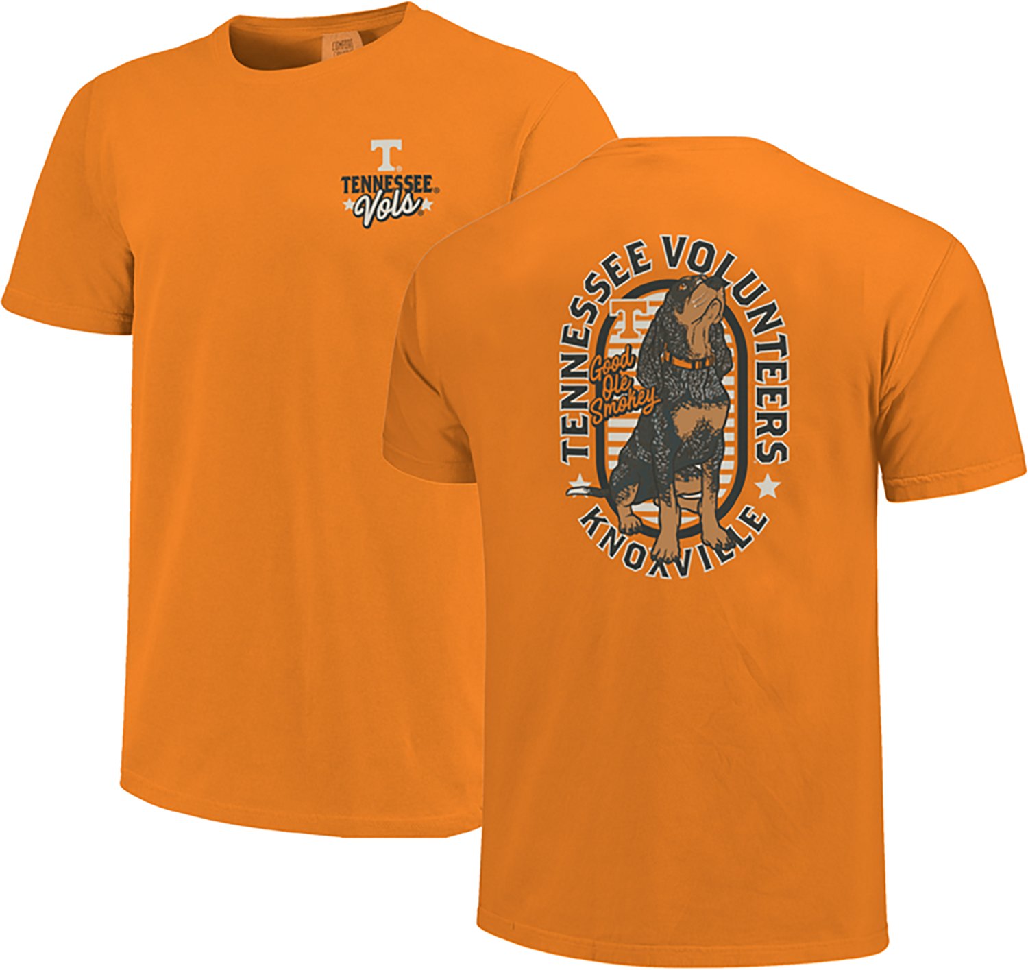 Image One Women's University of Tennessee Sitting Badge Mascot Oval DS Short Sleeve T-shirt - view number 3