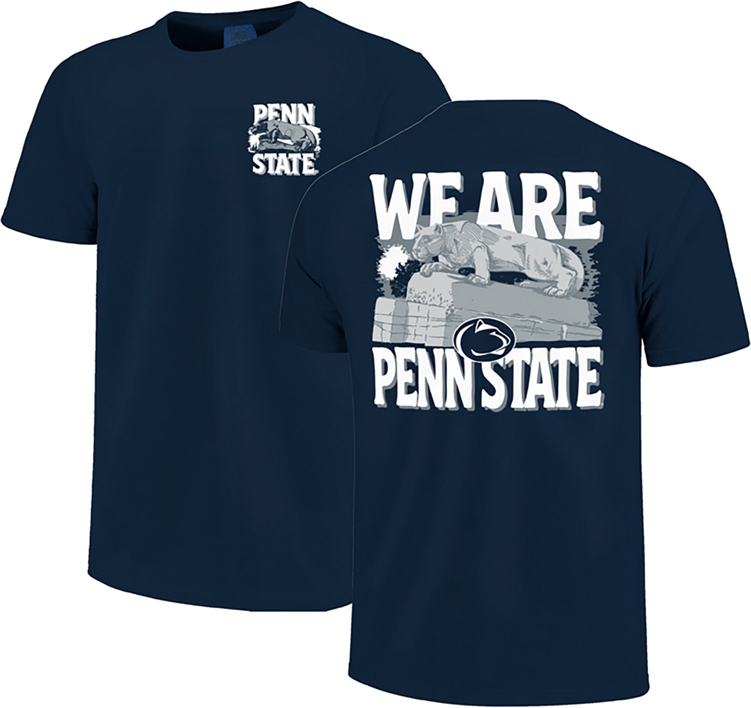 Image One Men's Penn State Statue Treeline Sunset DS T-shirt