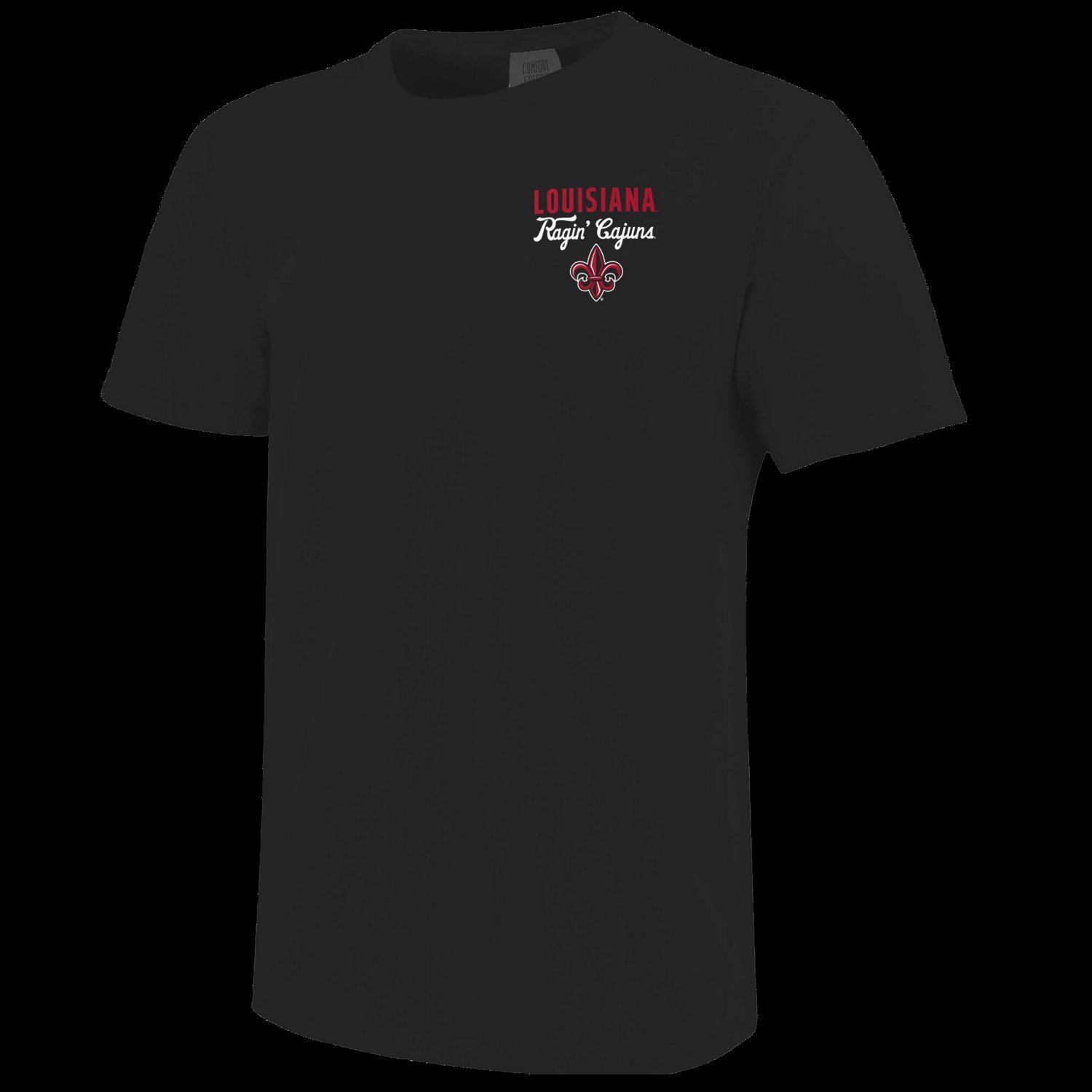 Image One Men's University of Louisiana at Lafayette Script Tail Mascot Overlay Comfort Colors T-shirt - view number 2