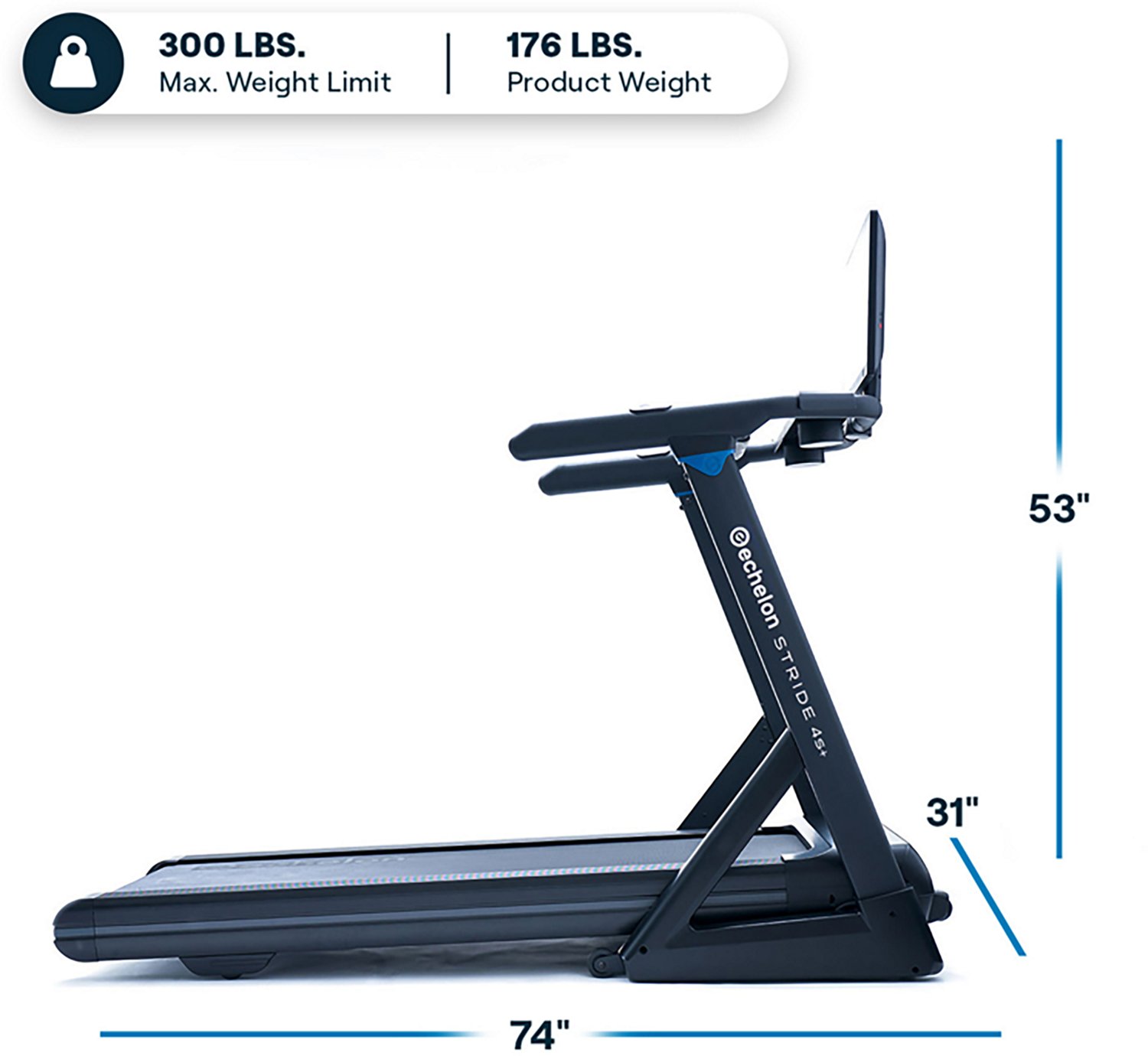 Echelon Stride 4S Treadmill with 22” Class HD Touchscreen and Smart Connectivity - view number 2