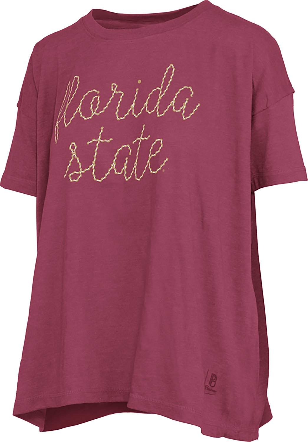 Pressbox Women's Florida State Swirl Script Oversized Graphic T-shirt