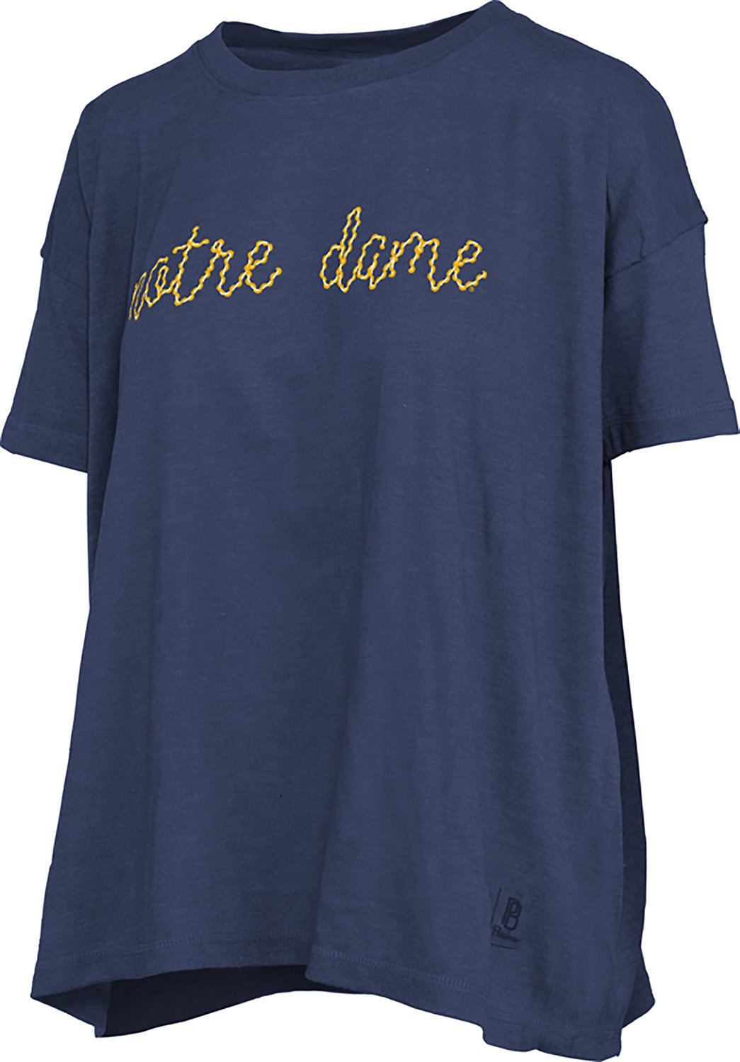 Pressbox Women's Notre Dame Swirl Script Oversized Graphic T-shirt - view number 2