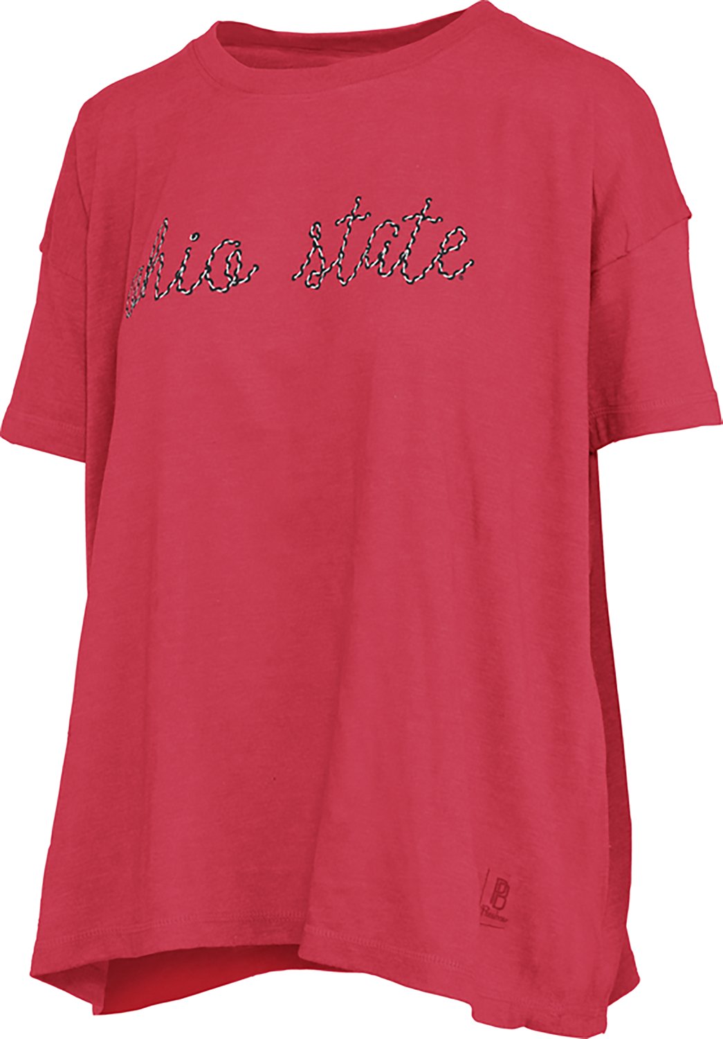 Pressbox Women's Ohio State Swirl Script Oversized Graphic T-shirt - view number 2