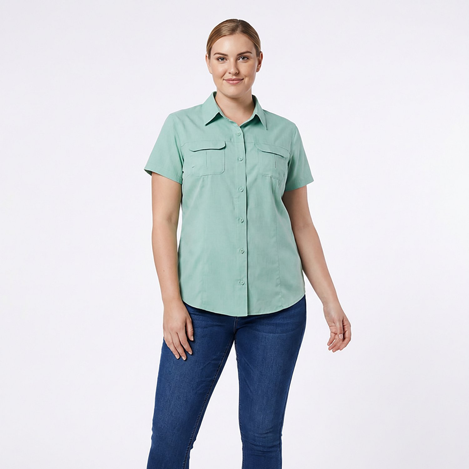 Magellan Outdoors Women's Aransas Pass Heathered Fishing Top                                                                     - view number 2