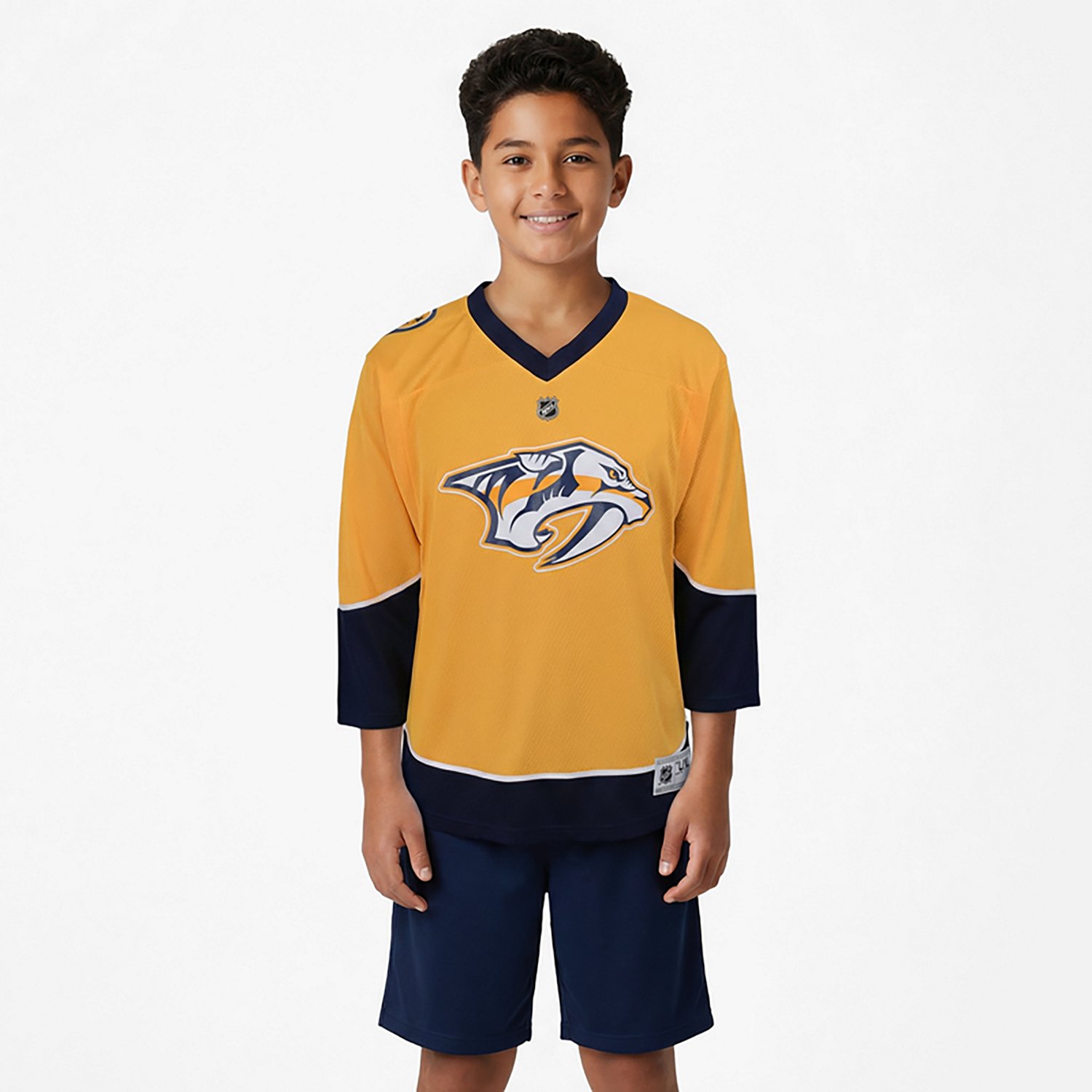 adidas Boys' Nashville Predators Replica Home Team Jersey                                                                        - view number 2