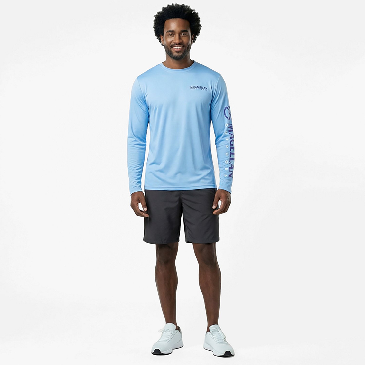 Magellan Outdoors Men's Casting Crew Core Graphic Long Sleeve T-shirt                                                            - view number 5