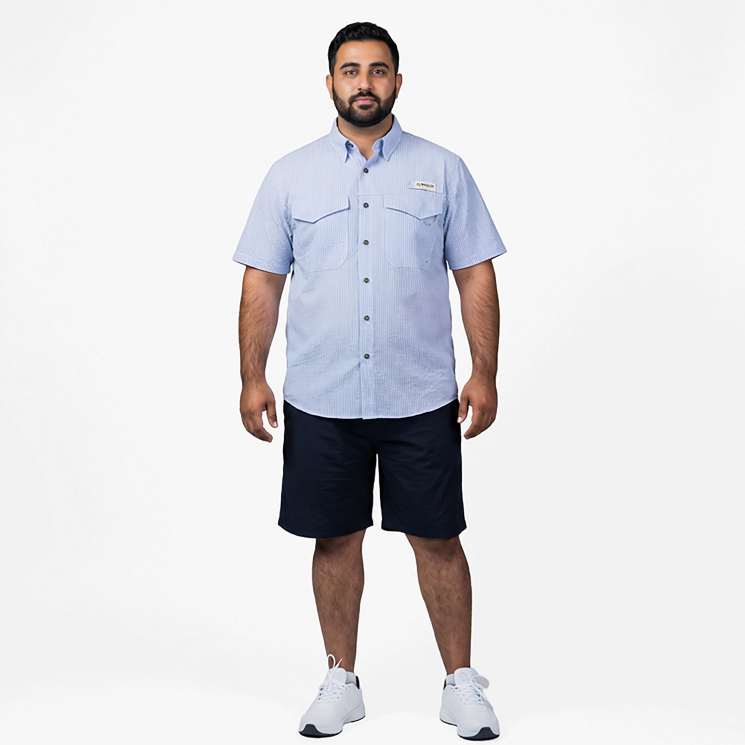 Magellan Outdoors Men's Southern Summer Seersucker Traditional Short Sleeve Shirt