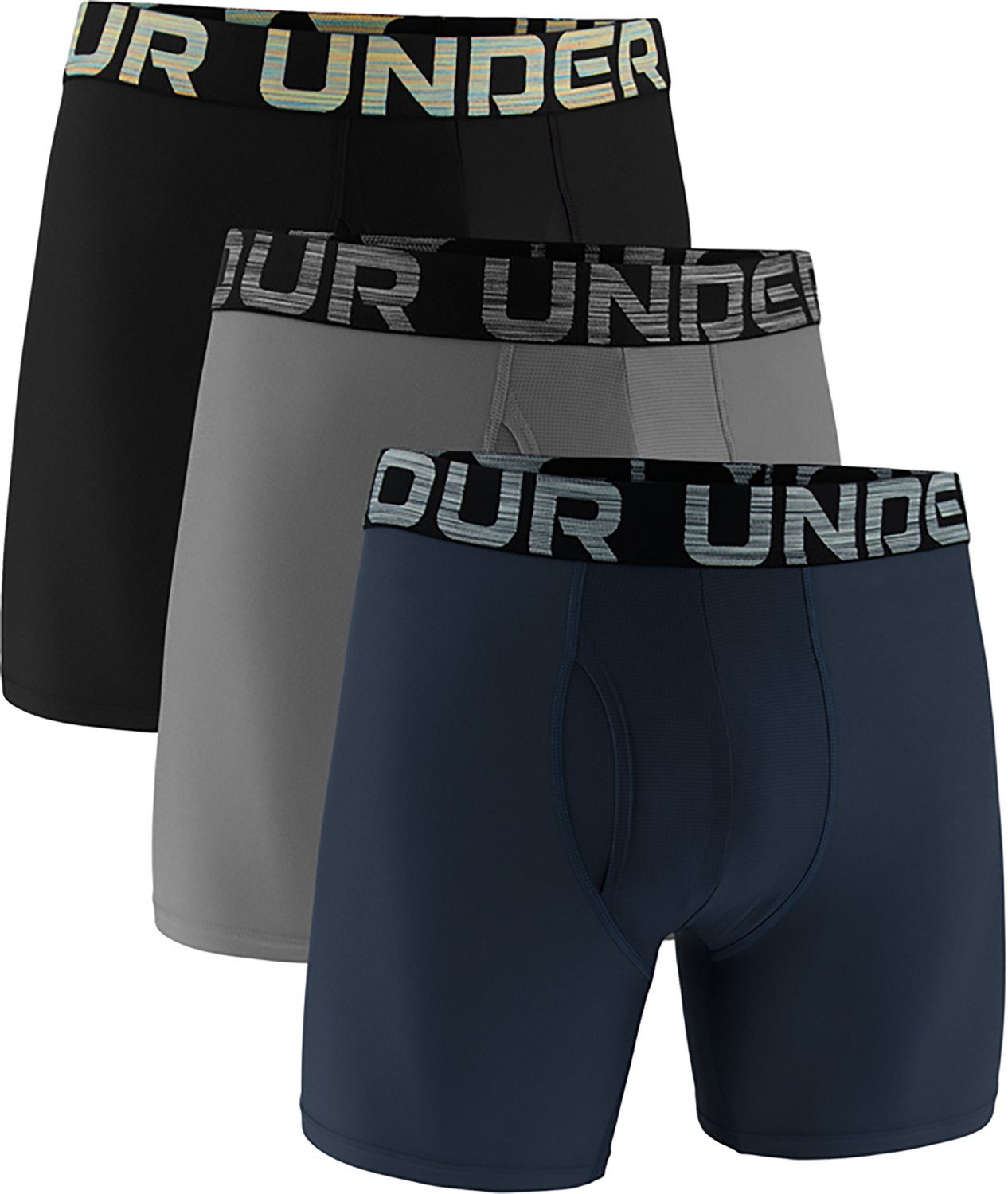 Under Armour Men's Novelty Performance Tech 6 in Boxer Briefs 3-pack