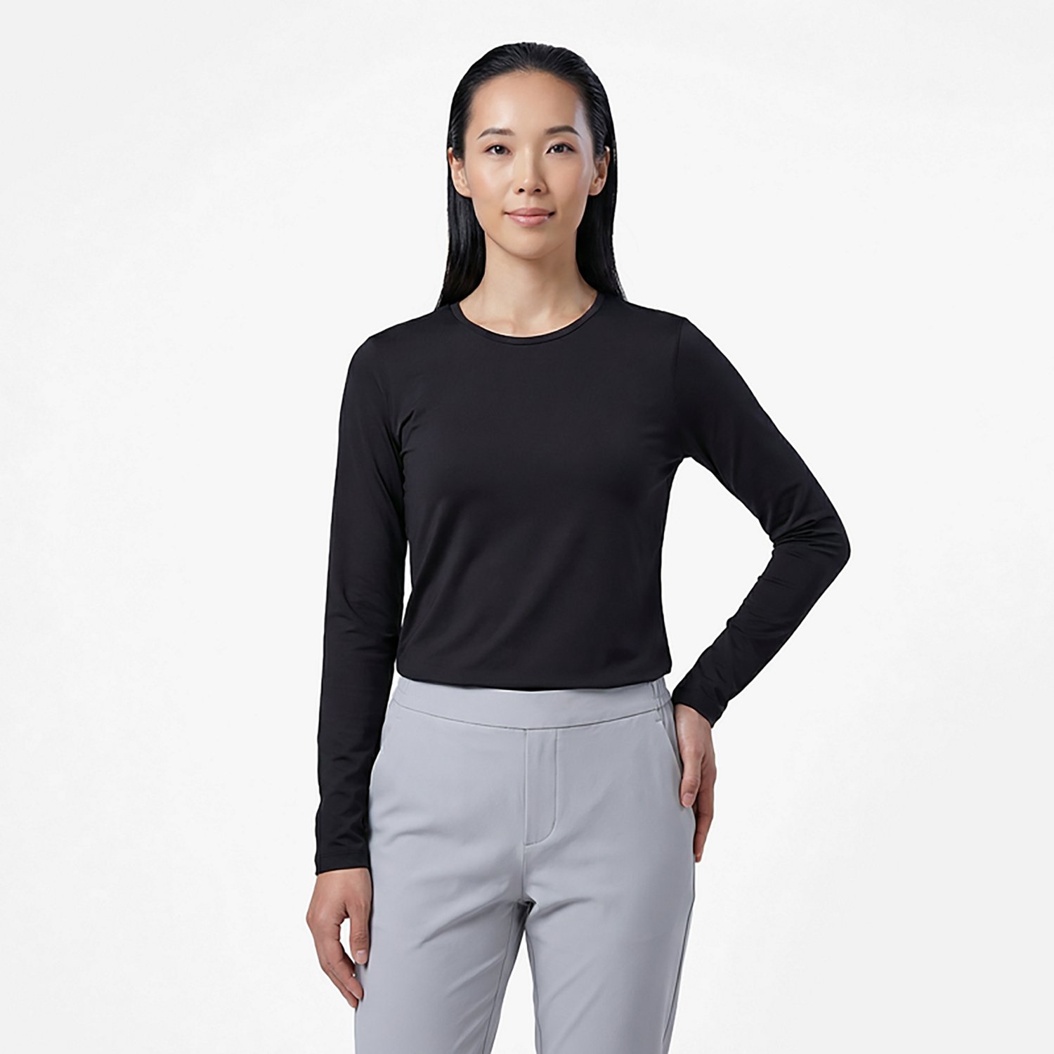 Magellan Outdoors Women’s Thermal Stretch Crew Baselayer Top - view number 2