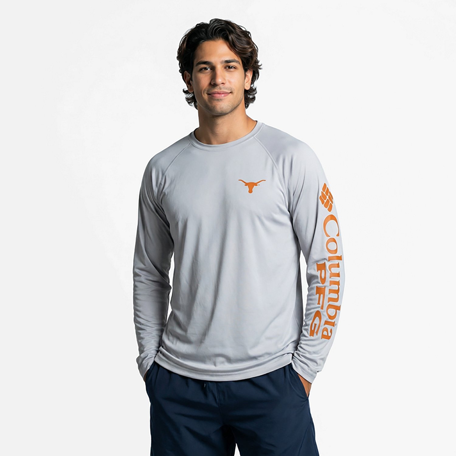 Columbia Sportswear Men's University of Texas Terminal Tackle Long Sleeve T-shirt